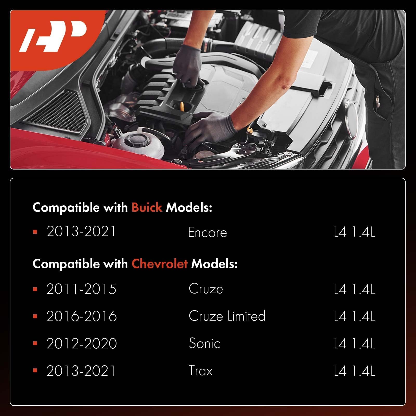 A-Premium 4Pcs Iridium Platinum Spark Plugs Compatible With Buick Encore 2013-2021 & Chevrolet Cruze 2011-2016, Sonic 2012-2020, Trax 2013-2021 - L4 1.4L