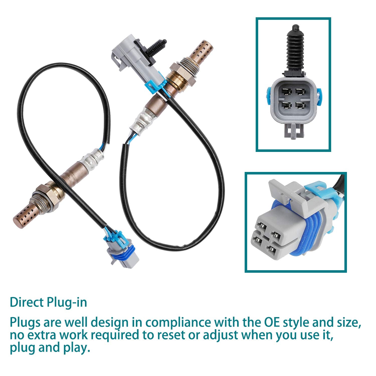 O2 Oxygen Sensor Upstream Downstream 4Pcs Compatible With Silverado Tahoe Suburban & More Replaces# 234-4668, 234-4256