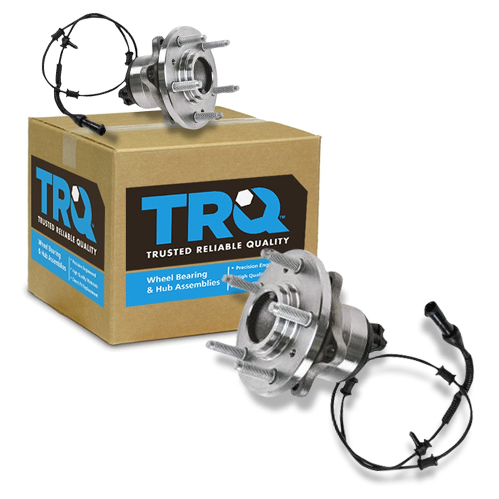 Trq Front Wheel Hub Bearings Assembly Set Compatible With 2002-2005 Ford Thunderbird 2000-2006 Lincoln Ls