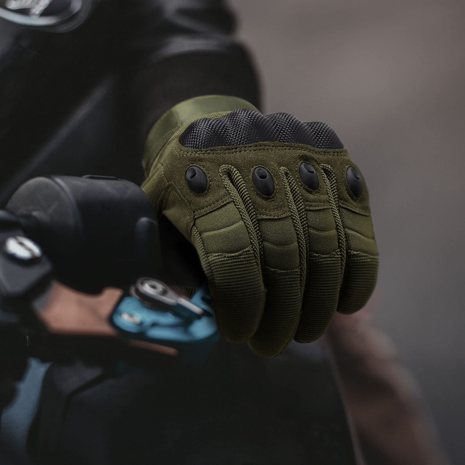 Cierto Motorcycle Gloves For Men And Women: Touch Screen Tactical Glove With Full Finger Breathable Hard Knuckle And Adjustable