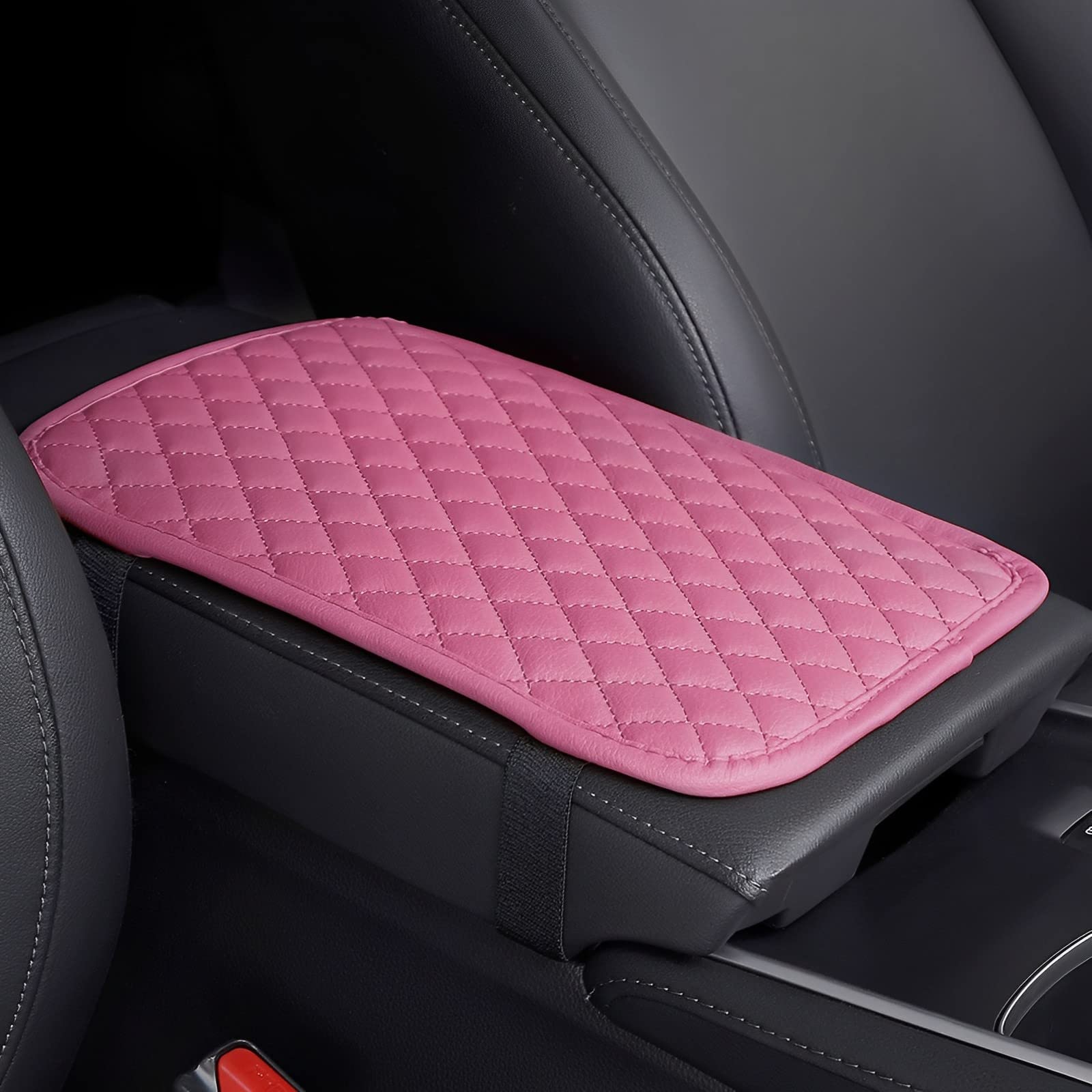 Eskonke Car Center Console Cover, Pu Leather Armrest Pad Cover, Car Arm Rest Seat Storage Box Mat Universal Waterproof Non Slip