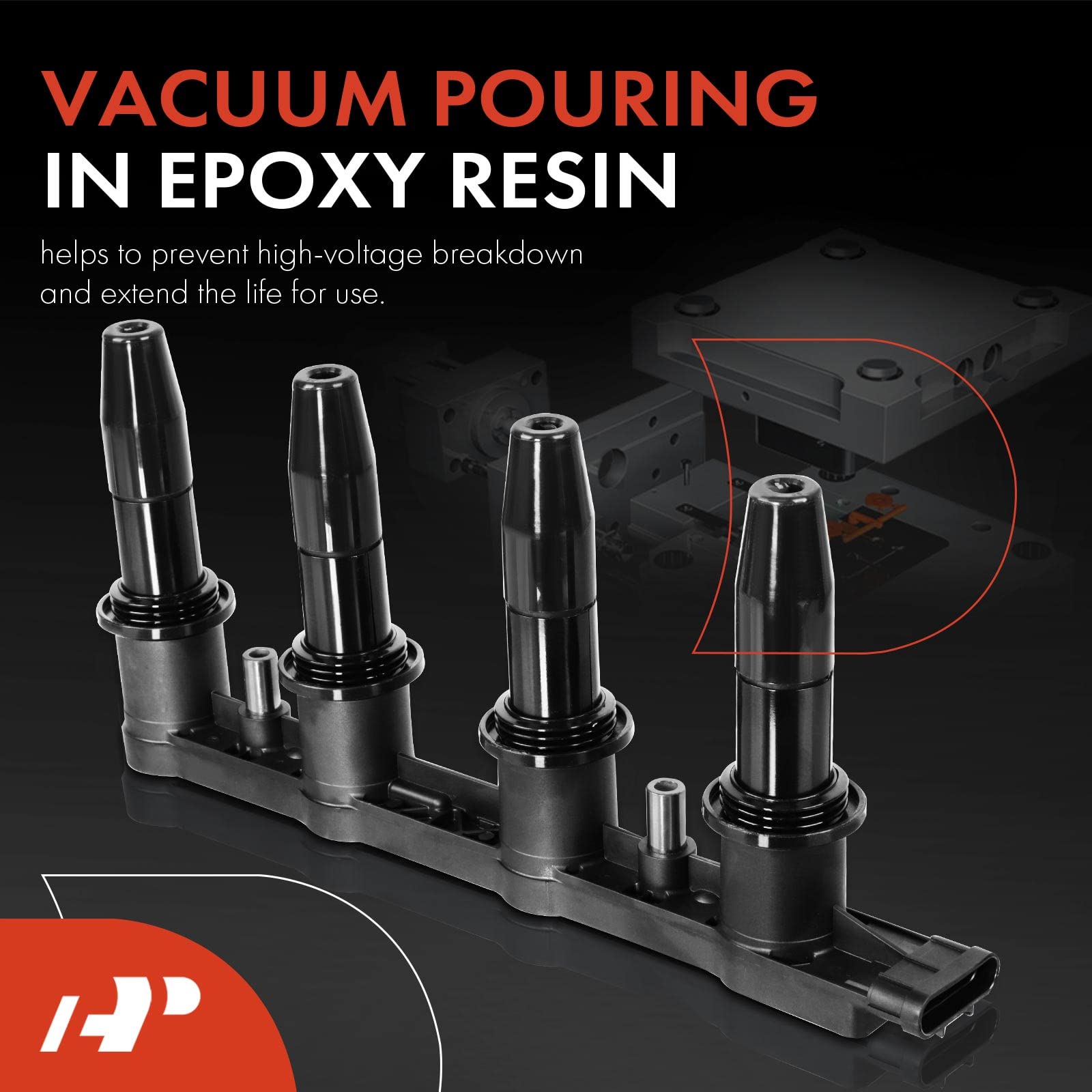 A-Premium Engine Ignition Coil Packs Compatible with Chevrolet Cruze 2011-2015 Aveo Aveo5 2009-2011 Sonic 2012-2018 Pontiac G3 2007-2010 1.6L 1.8L