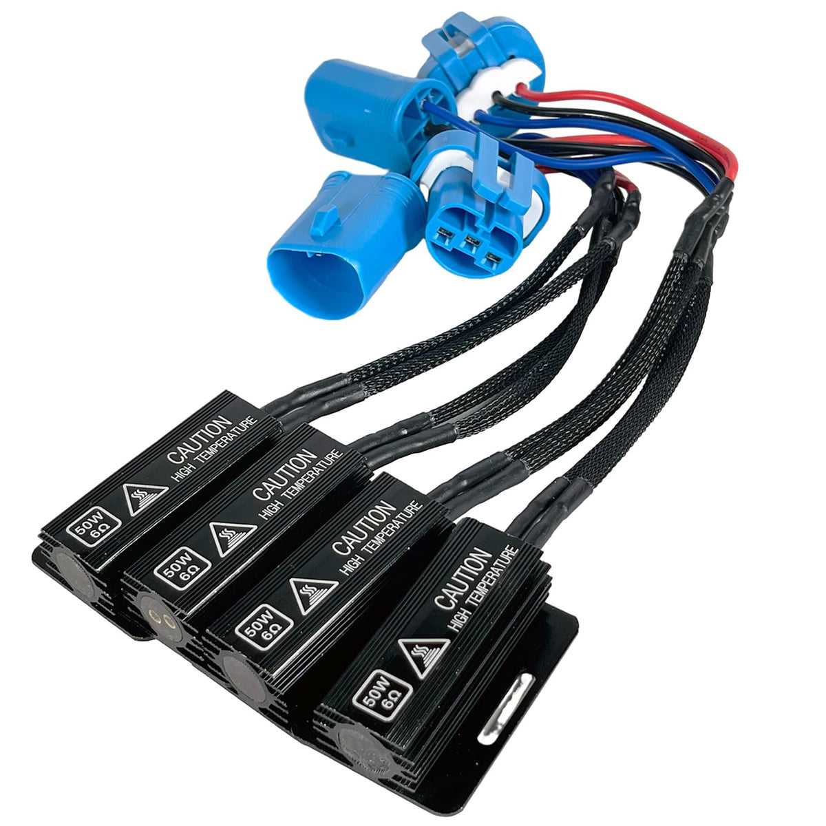 HB5 9007 LED Load Resistor Adapter 50W 6Ohm Upgraded Canbus Decoder Fix Headlights Fog Light Error Code Anti-Flicker Wiring Rela