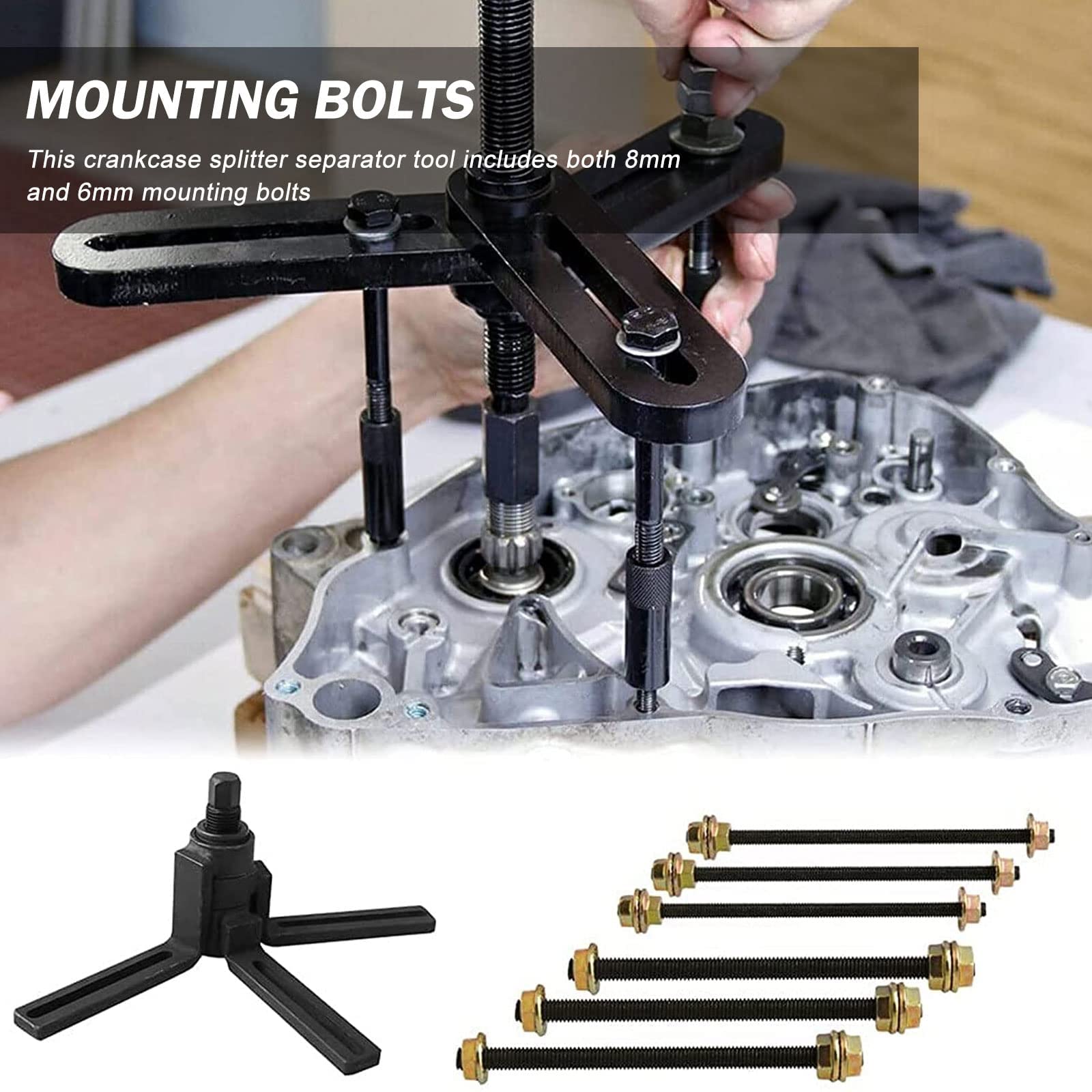 Ryanstar Racing Crank Case Splitter Separator And Crank Puller Installation Tools Off Road Vehicle Auto Supplies With C-Clip Adapter