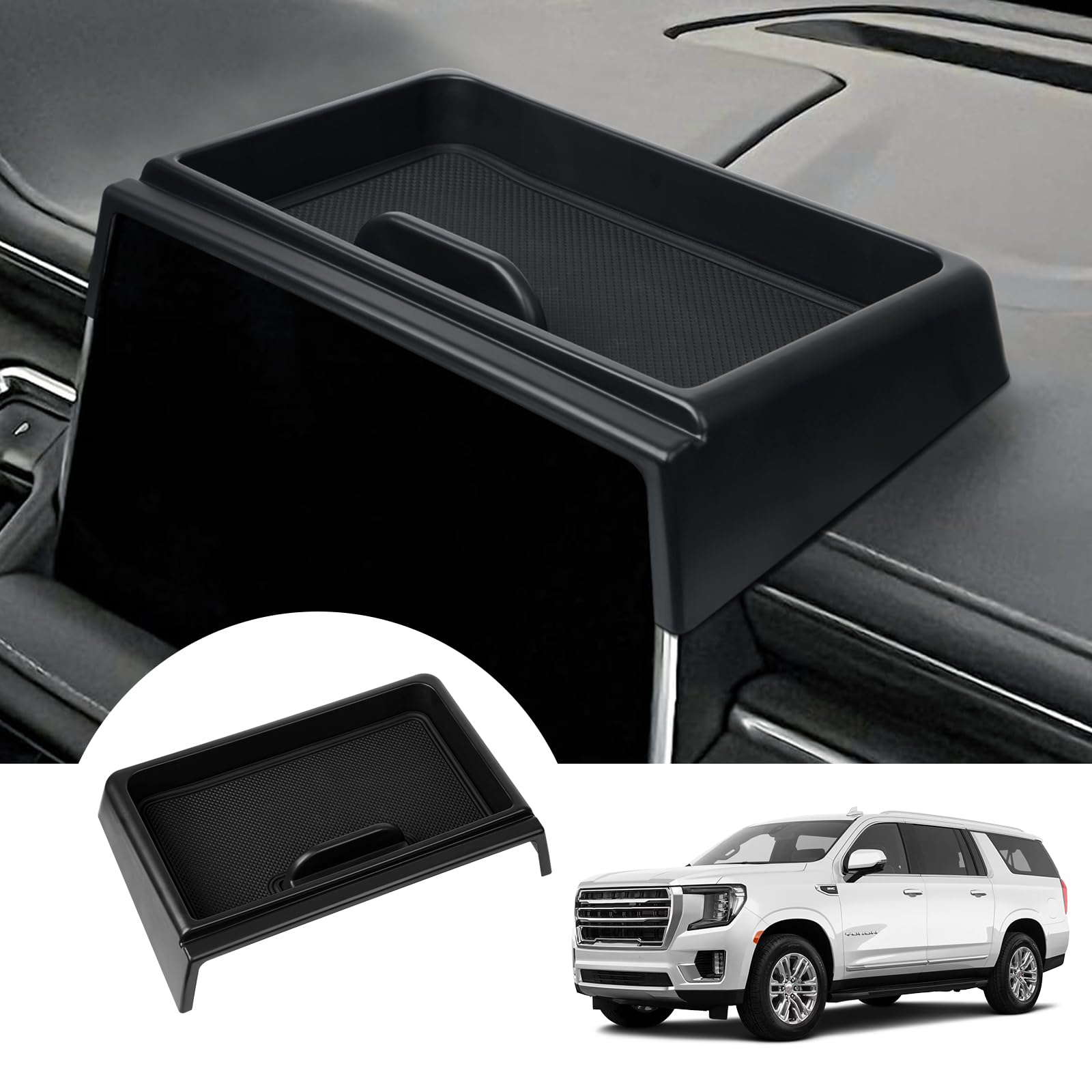 Autorder Center Console Dash Organizer for 2021-2024 GMC Yukon/Chevy Suburban/Tahoe Accessories Dashboard Insert Tray with Cellp