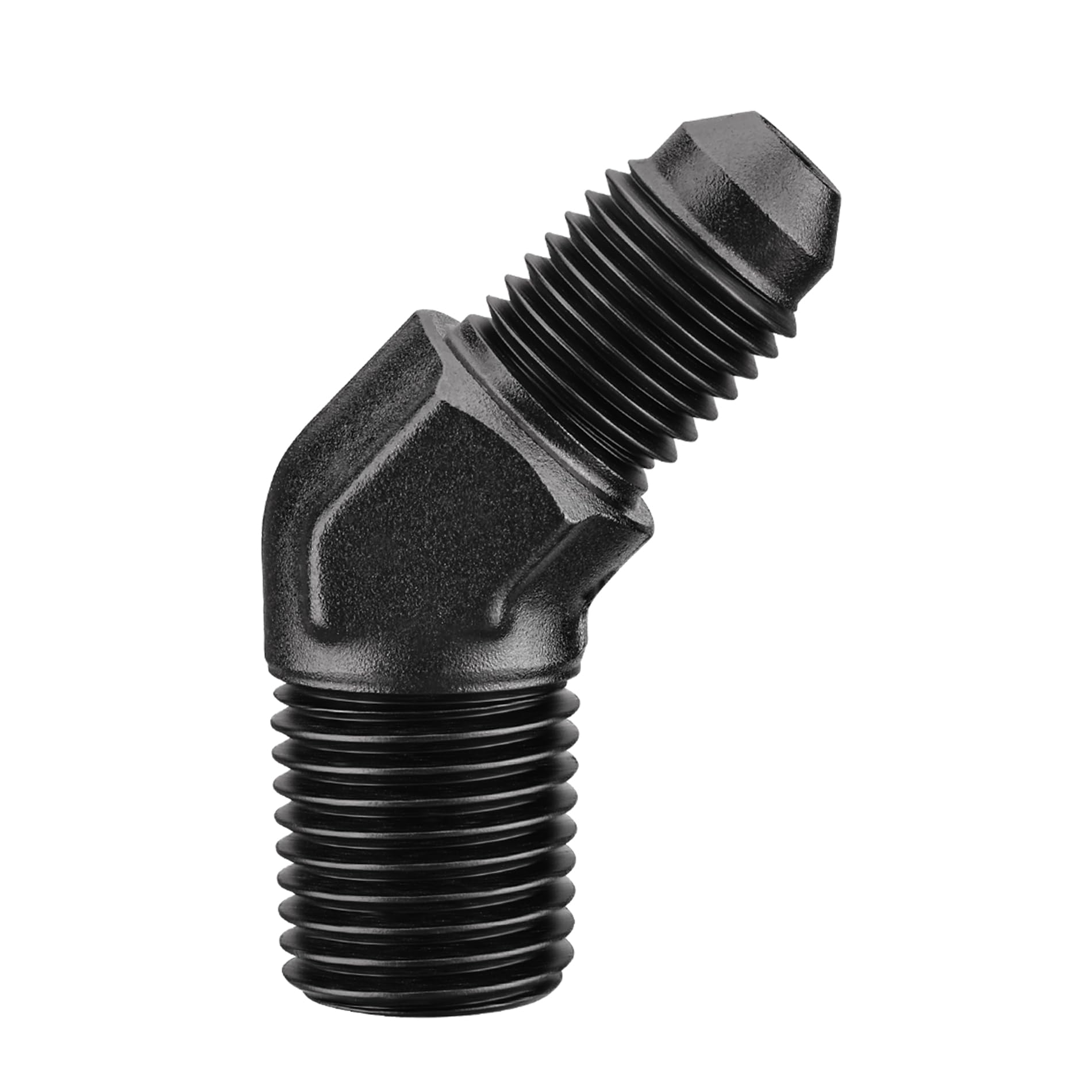 Evil Energy 4An Male Flare To 1/4'' Npt Pipe 45 Degree Fitting Adapter Aluminum Black