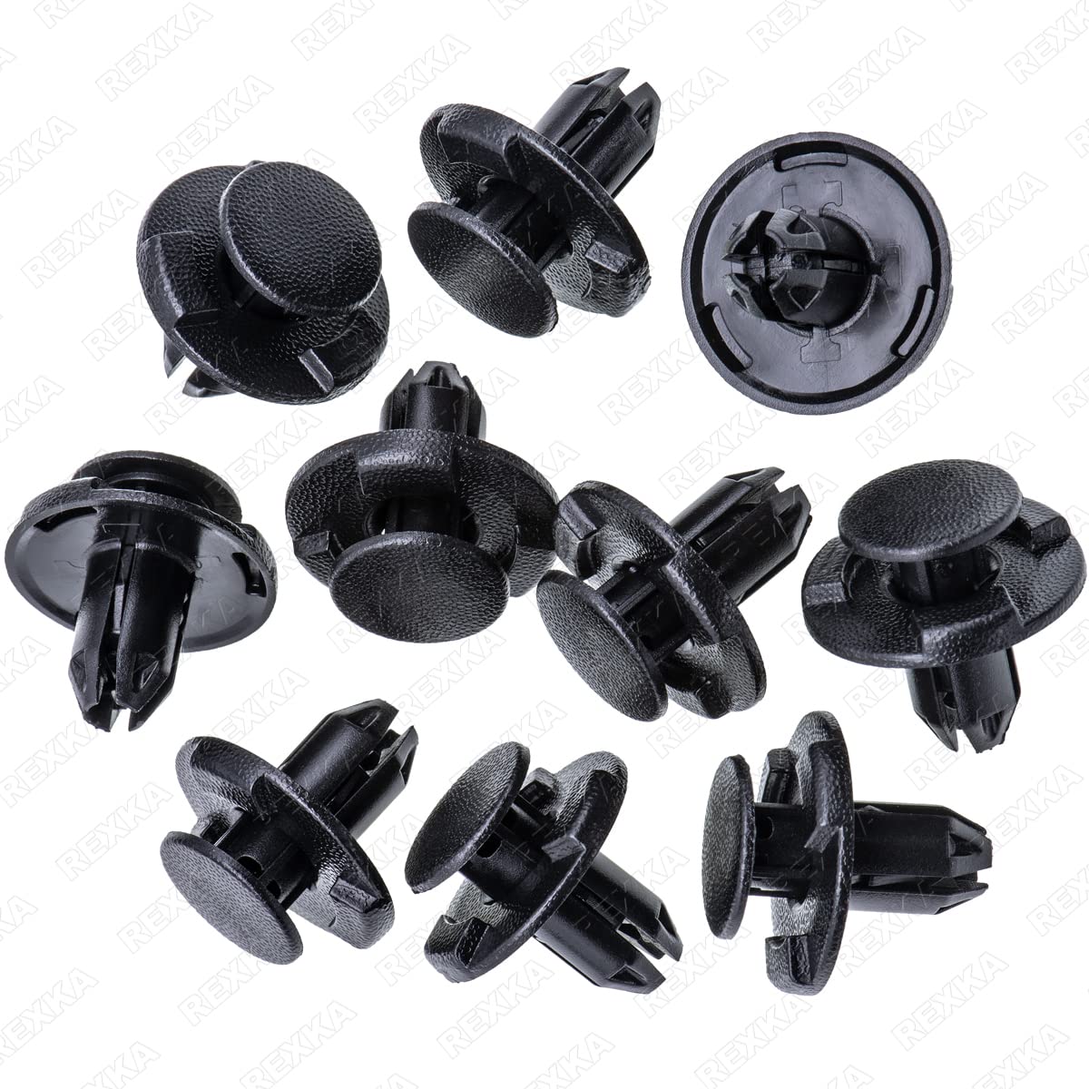 Rexka 10pcs Fender Liner Cowl Grille Bumper Under Cover Clip Push-Type Retainer Compatible with Nissan Infiniti 01553-05933 0155