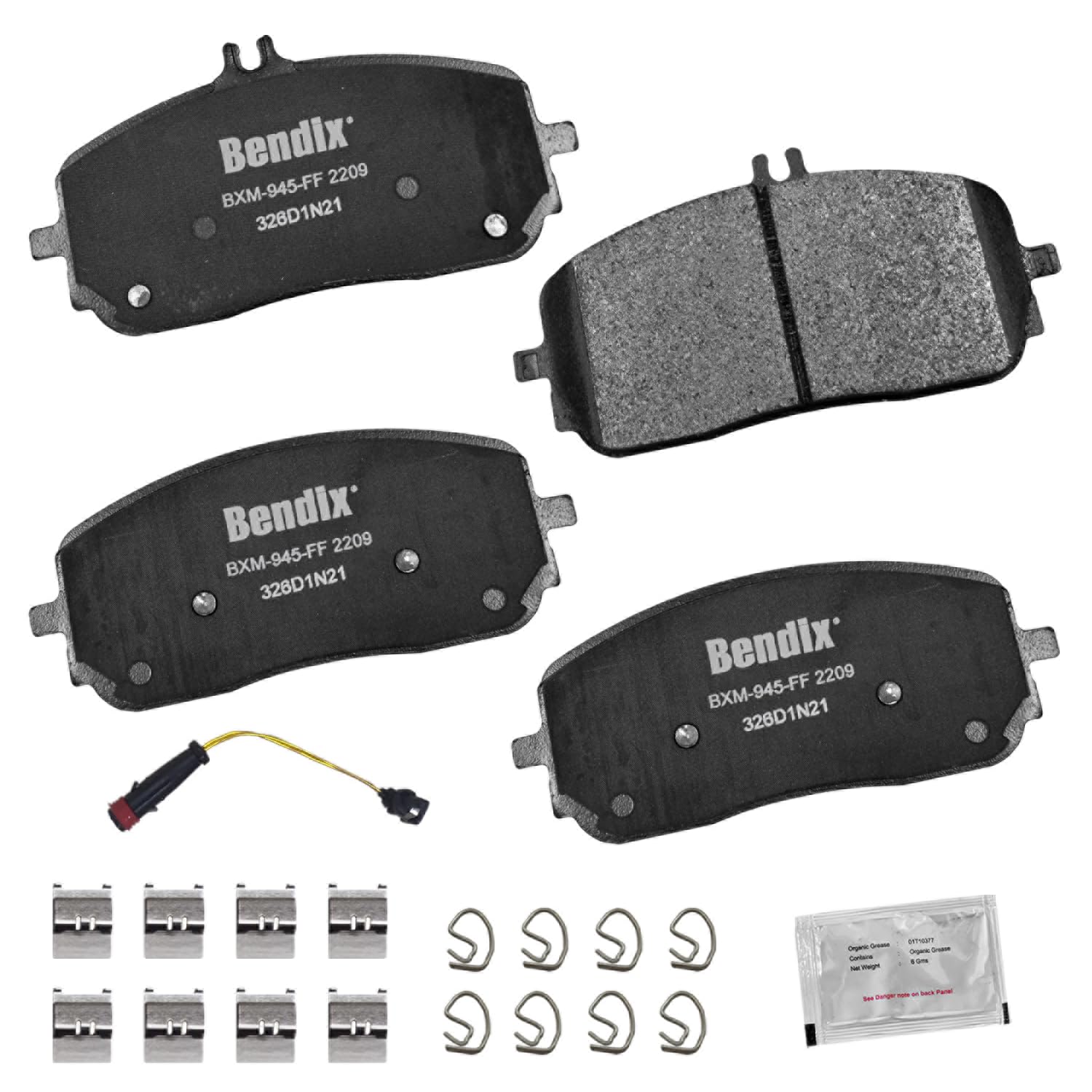 Bendix Priority1 Cfm2209 Semi-Metallic Front Brake Pads For Select Models Mercedes-Benz A200,A220,Cla200,Cla250,Eqb 250,Eqb 300,
