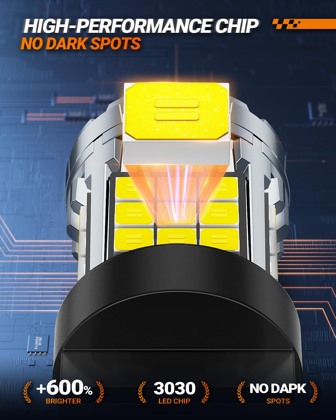 Sealight 3157 Led Bulb Reverse Light, 6500K White 600% Brighter 3156 4114 Led Bulbs, With Built-In Resistor, Anti Hyper Flash Er