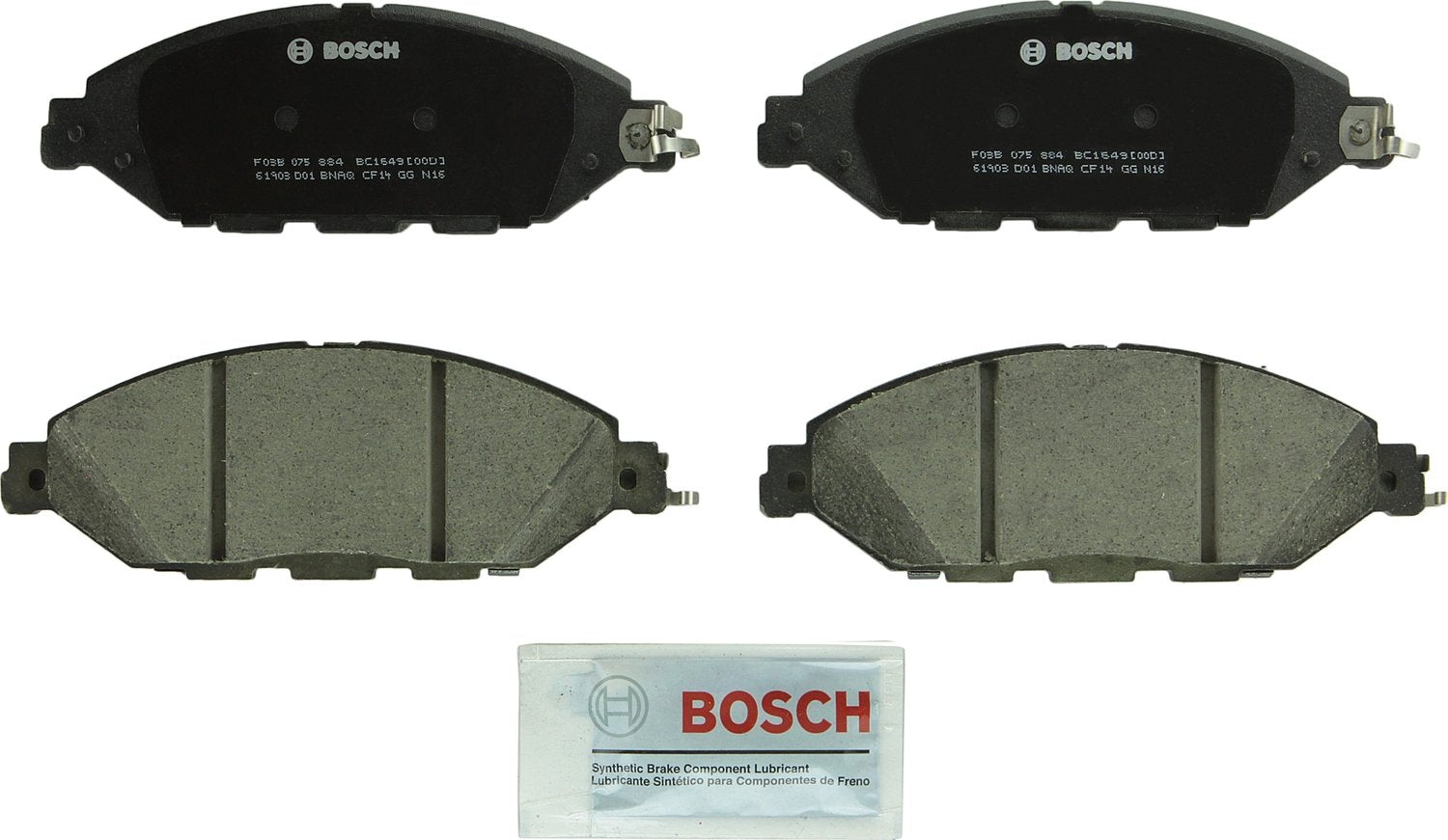 Bosch Bc1649 Quietcast Premium Ceramic Disc Brake Pad Set - Compatible With Select Infiniti Jx35, Qx60; Nissan Murano, Pathfinde