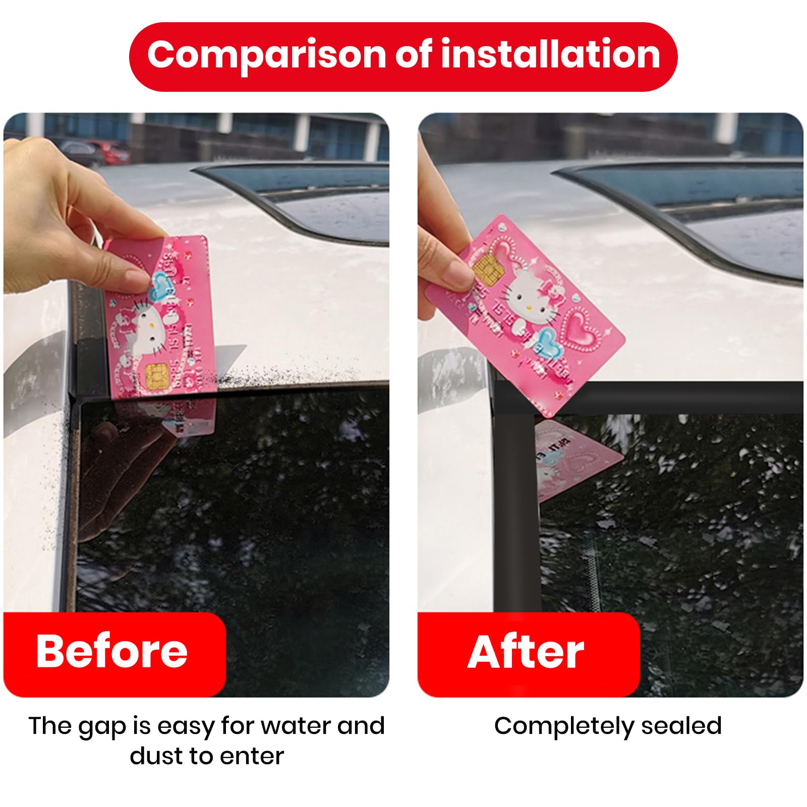 16.4 Ft Windshield Rubber Seal Car Weather Stripping Trim T Shape Sealing Strip For Car Front Rear Windshield(19Mm)