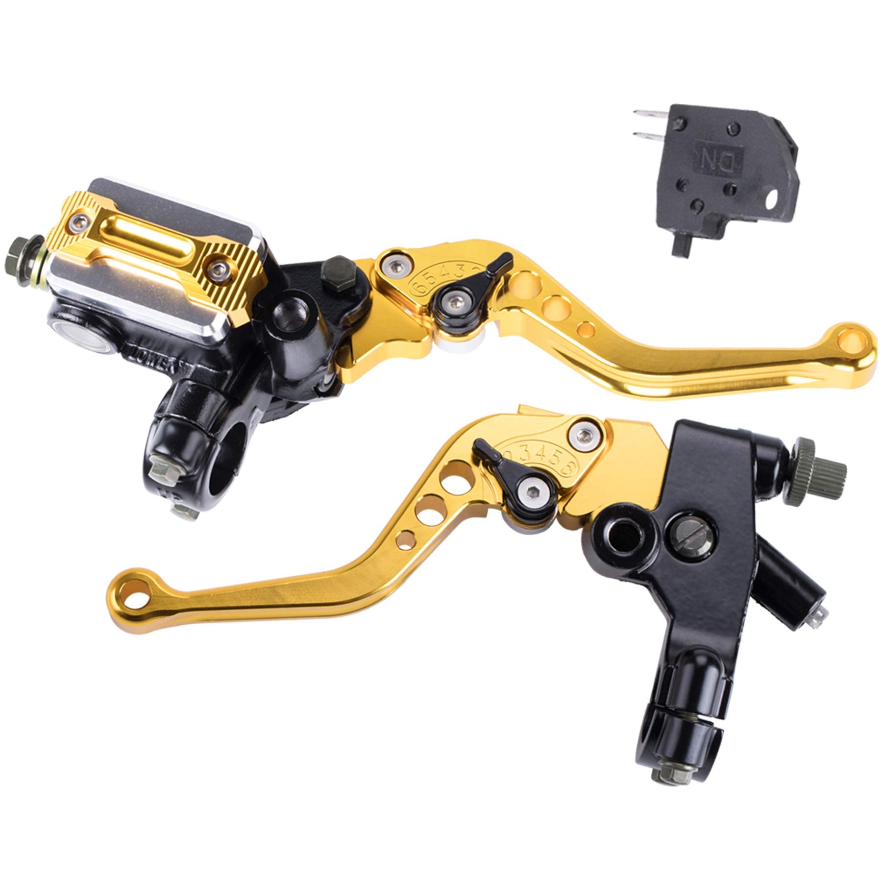 Mrelc Universal Motorcycle 7/8'' 22Mm Handlebar Brake Master Cylinder Clutch Lever Cnc Left & Right Set Compatible With Harley H