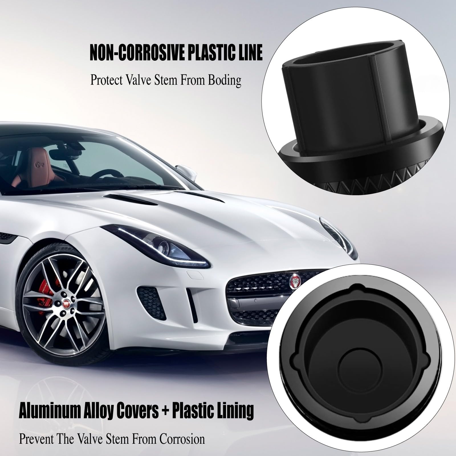 Meajoo 8Pcs Cat Dog Paw Tire Valve Stem Caps, Aluminum Air Caps Cover, With Plastic Liner Corrosion Resistant Leak-Proof, Univer