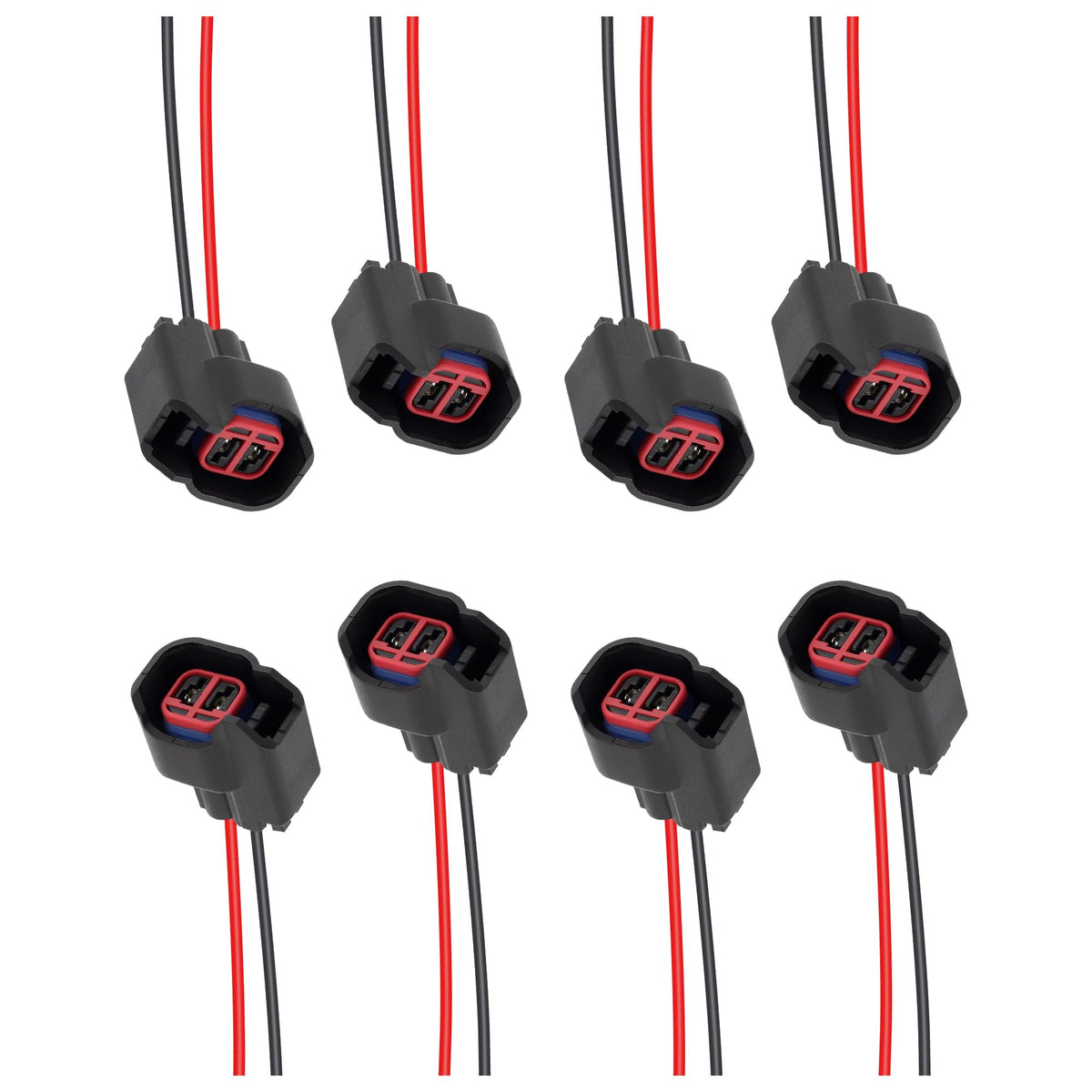 8 Pcs Fuel Injector Connector Pigtail,Fuel Injectors Set Of 8 Replace Oem# 5013995Aa,5161919Aa,Car Accessories Fuel Injector Wiring Harness Compatible With Dodge,Ford,Chevrolet