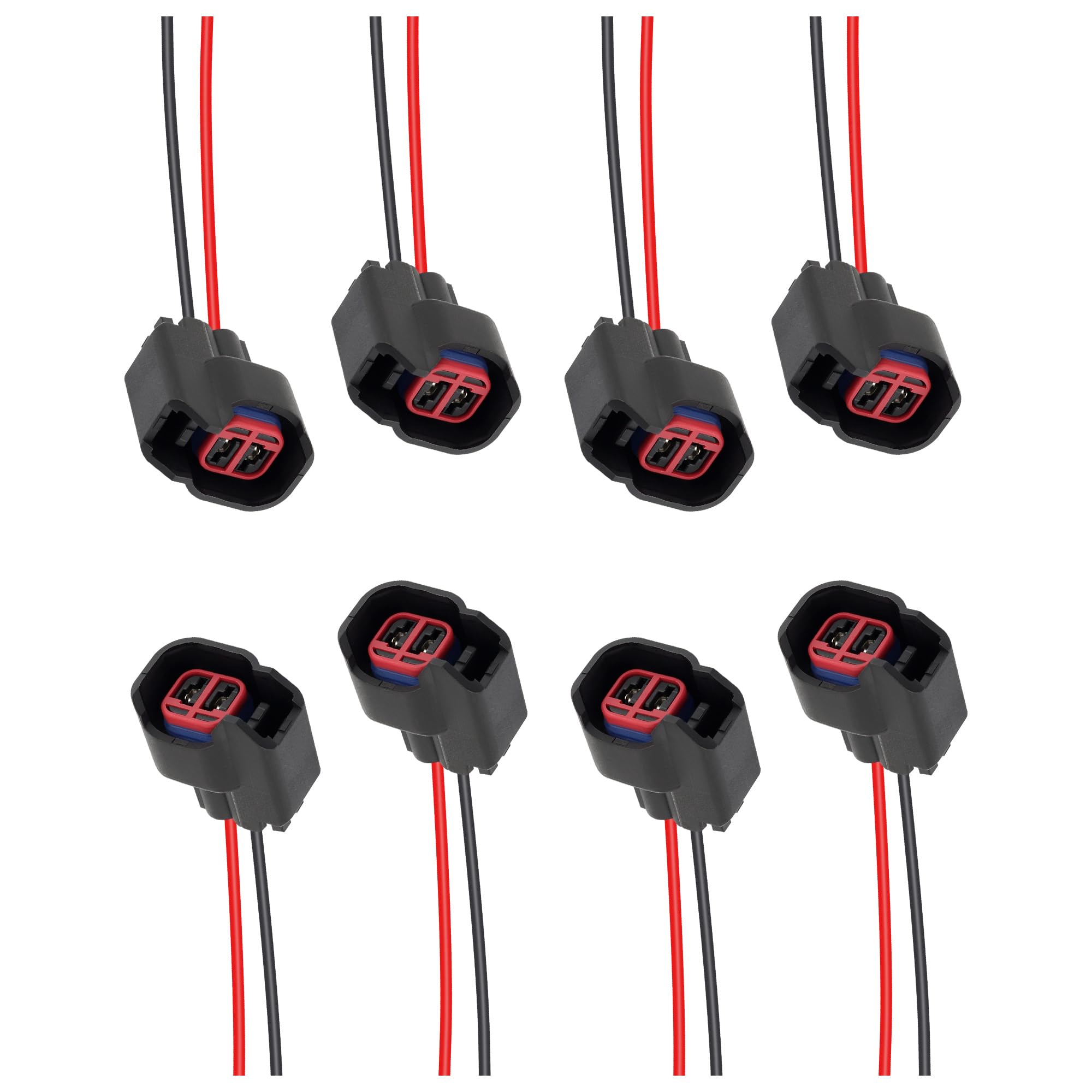 8 PCS Fuel Injector Connector Pigtail,Fuel Injectors Set of 8 Replace OEM# 5013995AA,5161919AA,Car Accessories Fuel Injector Wir