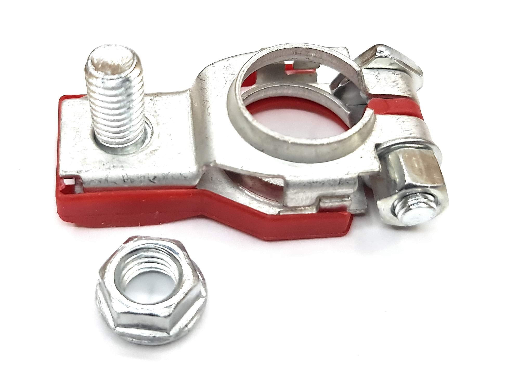 Everbuilt Universal Positive (+) Negative (-) Auto Battery Cable Terminal Top Post For Cars Vans, SUV and Trucks, Compatible Wit