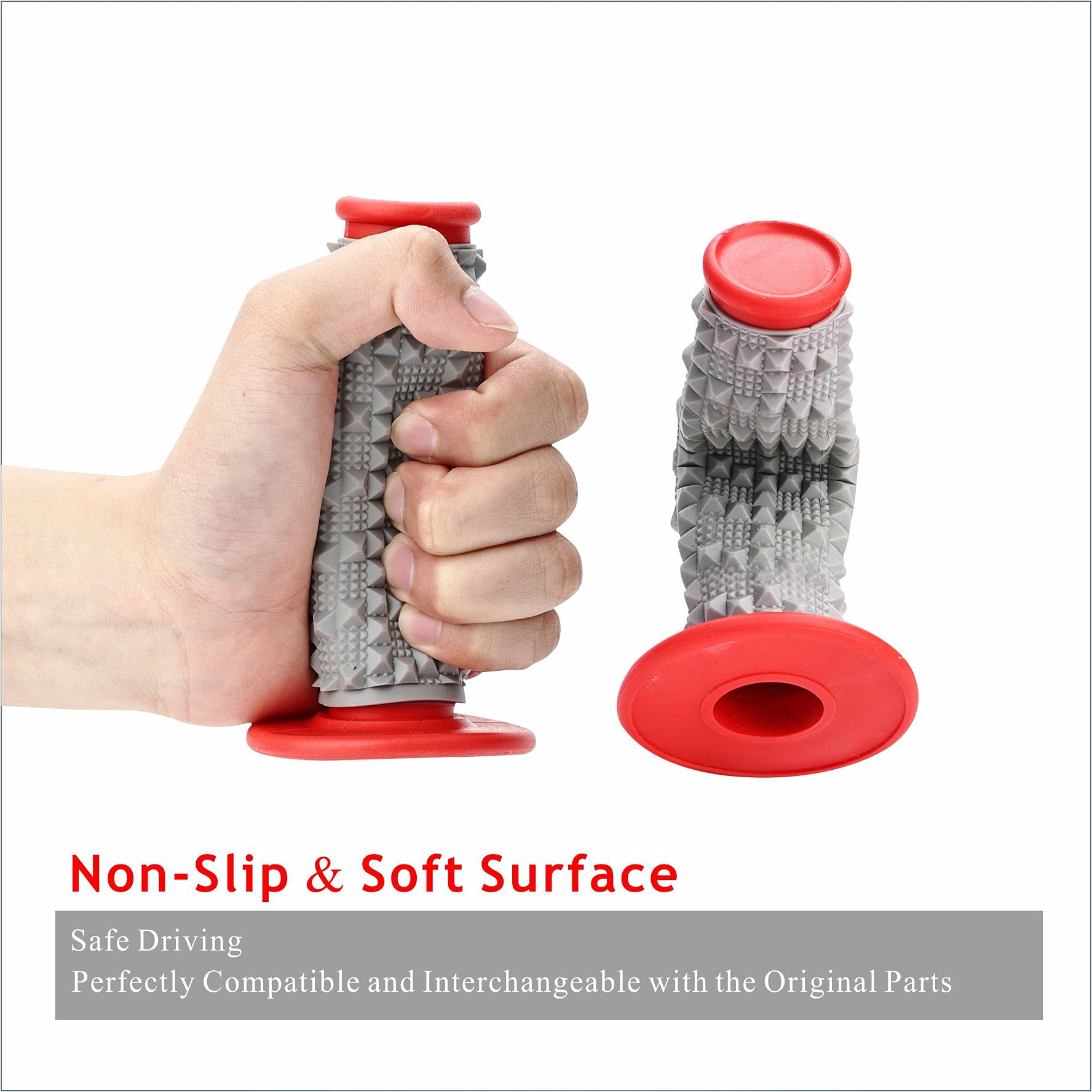 Mayspare 7/8' Motorcycle Handlebar Grips 22Mm 28Mm For Apollo 125Cc 250Cc For Yamaha Honda Suzuki Kawasaki Dirt Pit Bike Universal Atv Utv (Black)