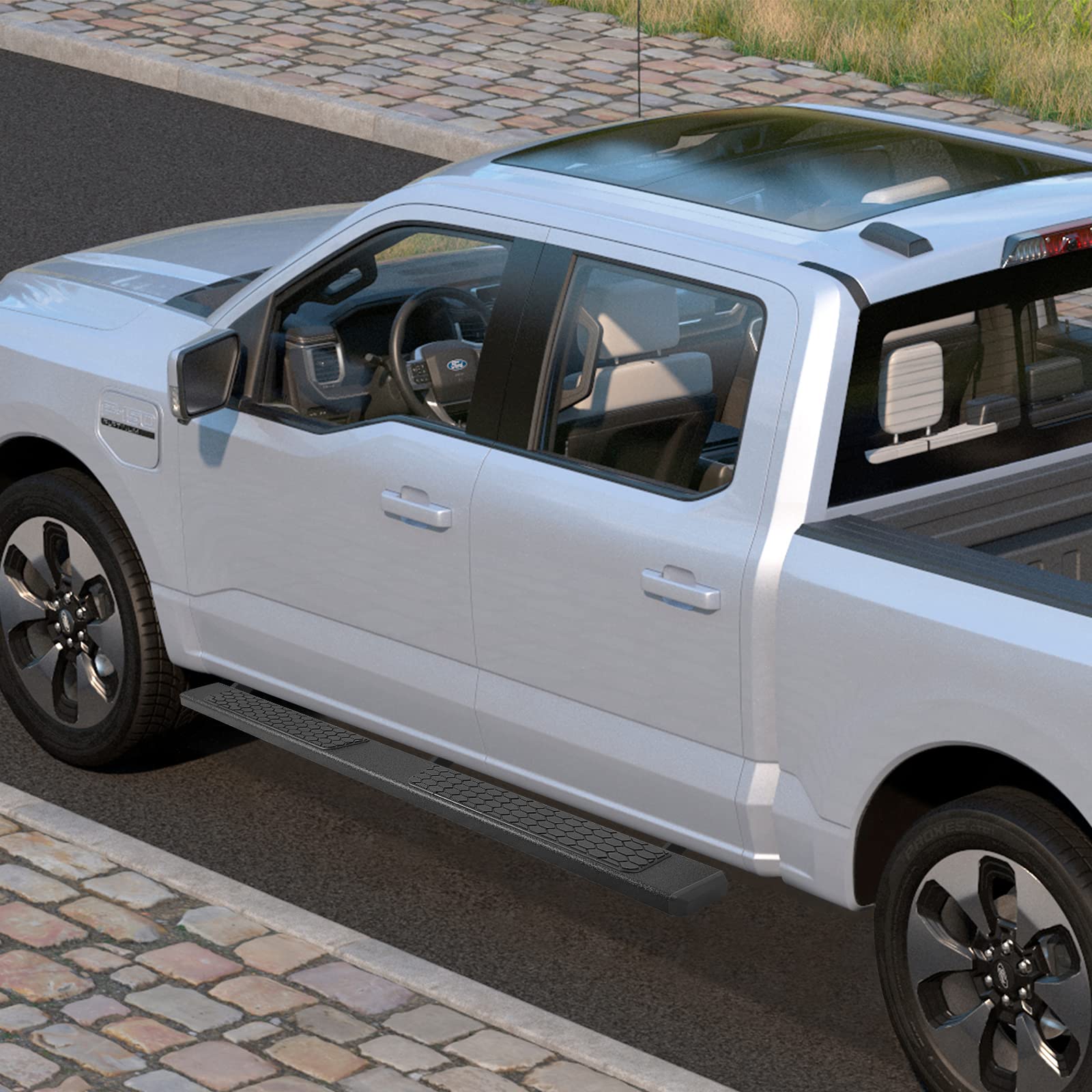 Comnova 6.5 Inches Side Steps Running Boards Compatible With 2019-2024 Chevy Silverado/Sierra 1500 Crew Cab & 2020-2024 Siverado/Sierra 2500Hd 3500Hd Crew Cab. Rock Sliders Truck Side Steps Step Bars.