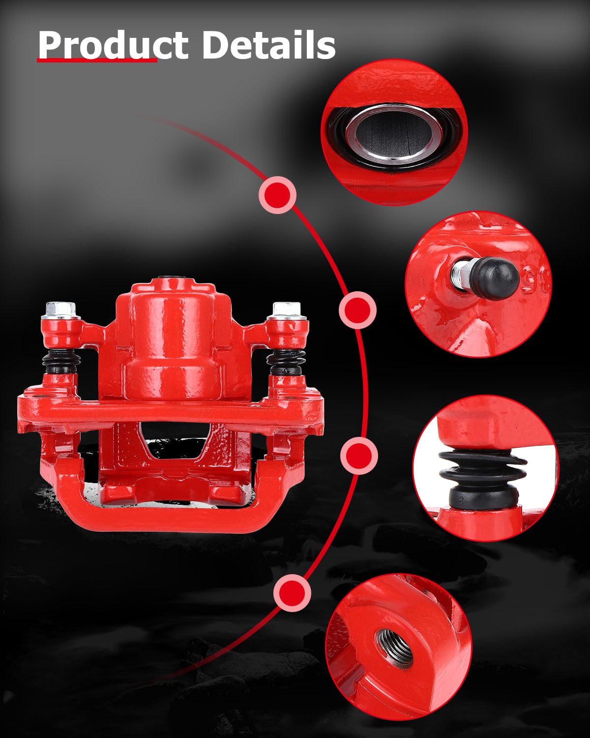 cciyu 19-B2780A Rear Left Brake Caliper With Bracket For Nissan Altima 2002-2006 201-2018,For Nissan Maxima 2003-2007