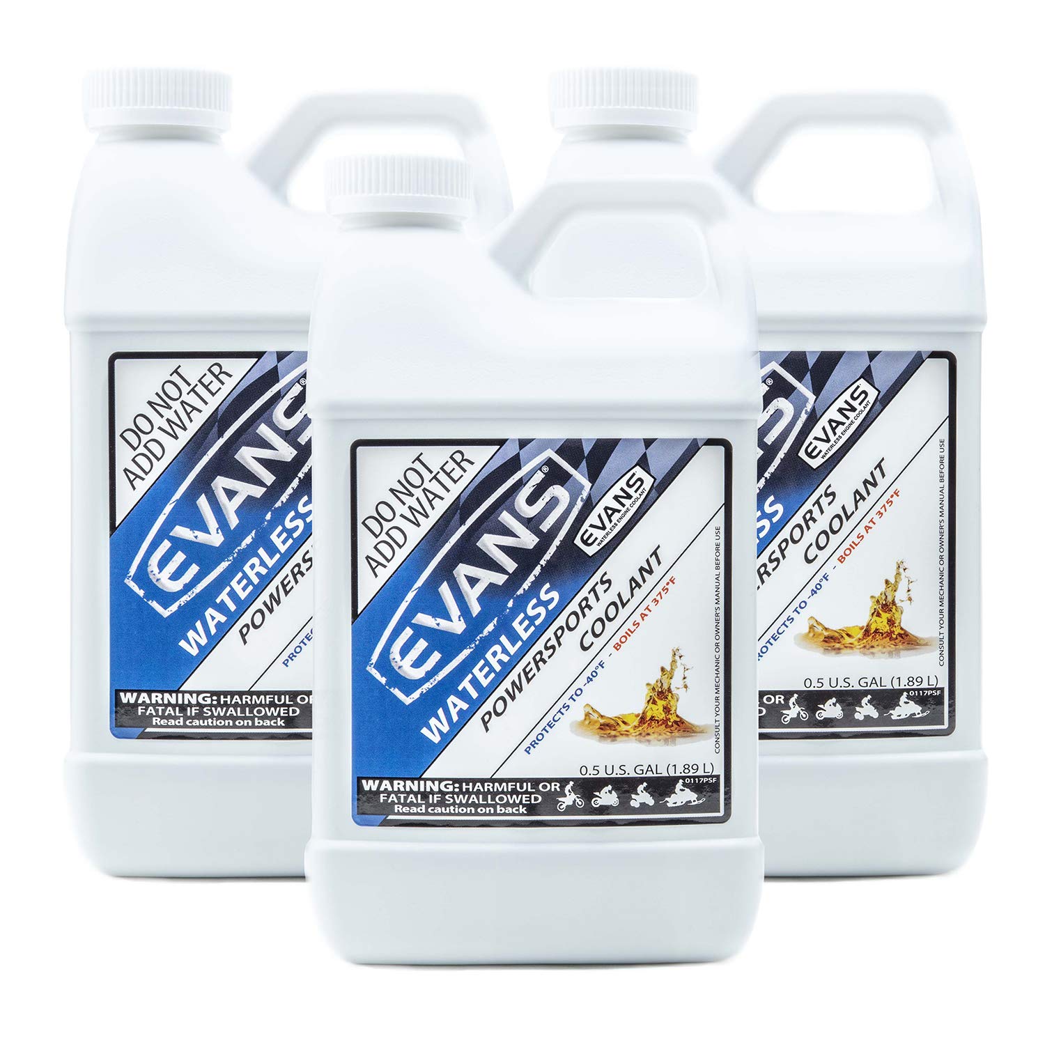 Evans Coolant Ec72064 Powersport Waterless Engine Coolant, 64 Fl. Oz., 3 Pack
