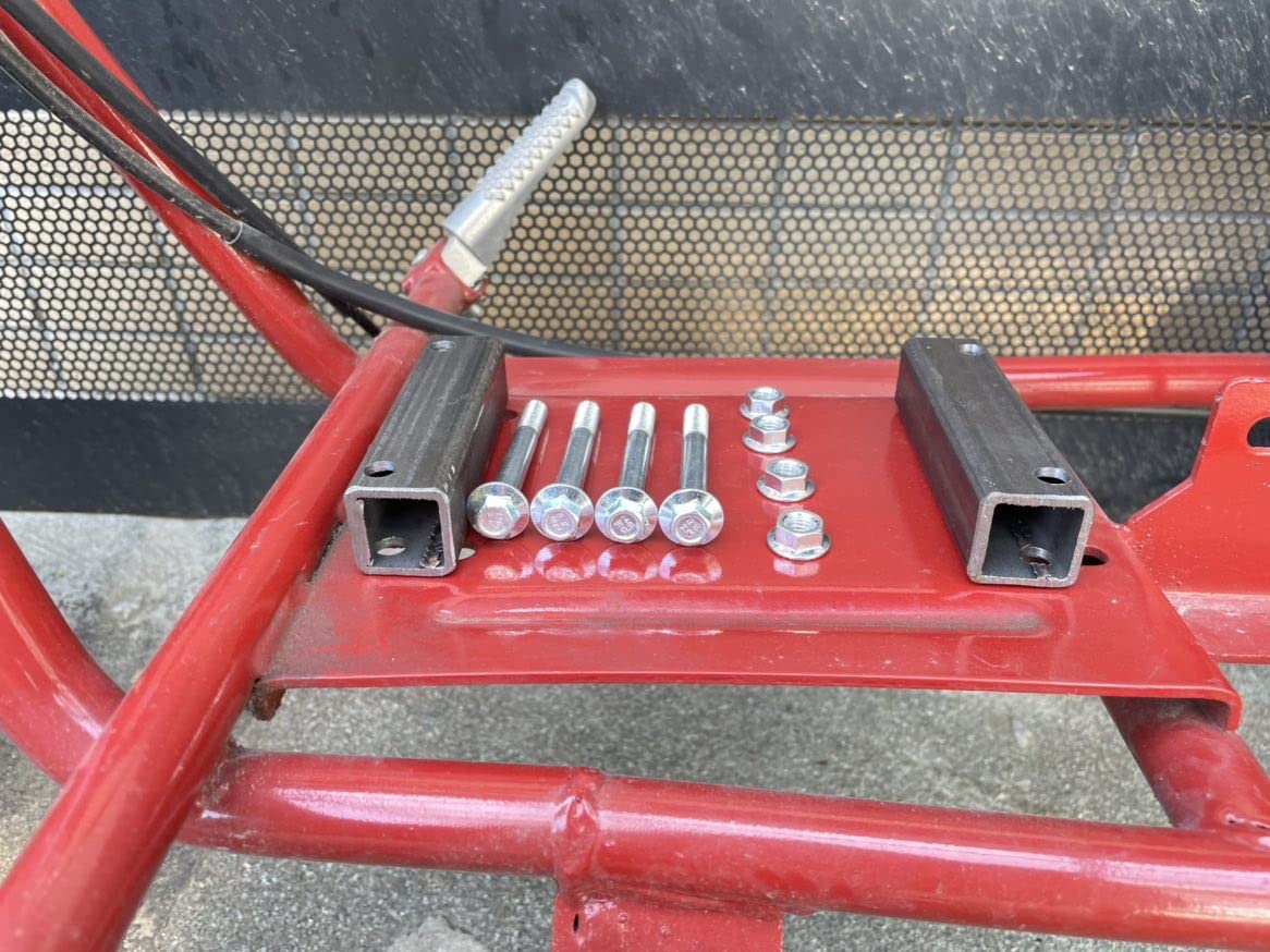 Pinkhatcat Engine Motor Mount Plate Riser Square Tube 1' X 1' For 4-7 Hp Engines With 3-1/8' Center Spacing For Predator 212Cc 196Cc Go Kart Mini Bike For Coleman Powersports Ct200U Ct200U-Ex Bt200X