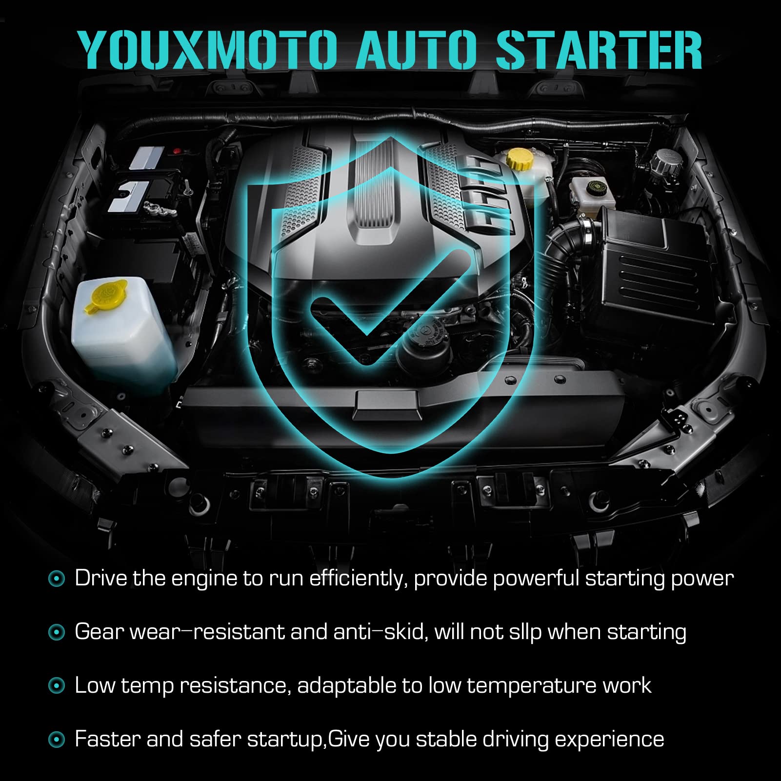 17825 Starter Motor For Lexus/Toyota Camry Highlander Rav4 Sienna Solara Venza/Scion Tc Xb 2.4L 2.7L 3.0L 3.3L 3.5L 2004-2018, Replace For 410-52205 228000-9901 428000-4100 428000-1080 428000-1840
