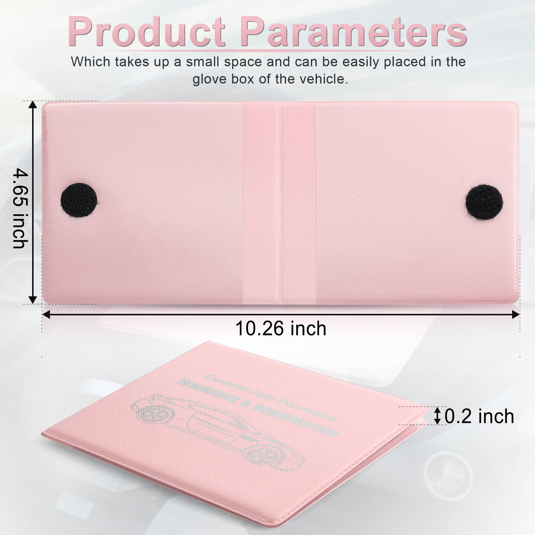 Uyye Car Registration And Insurance Card Documents Holder 2-Pack,Car Interior Accessories For Car,Truck,Suv And Other Vehicle, C