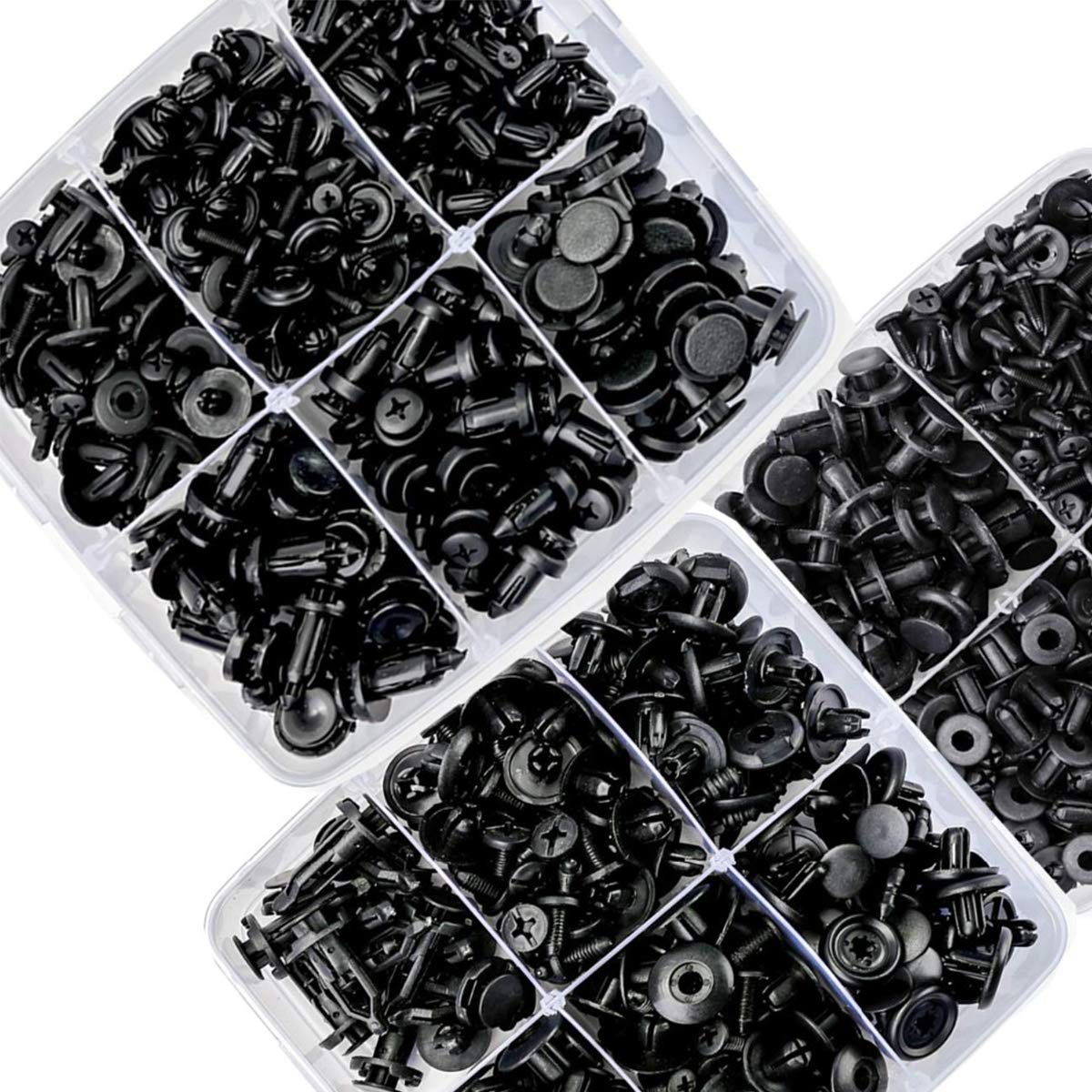 Guteauto 620 Pcs Car Retainer Clips Plastic Fasteners Kit Fender Rivet Clips 16 Most Popular Sizes Auto Push Pin Rivets Set for