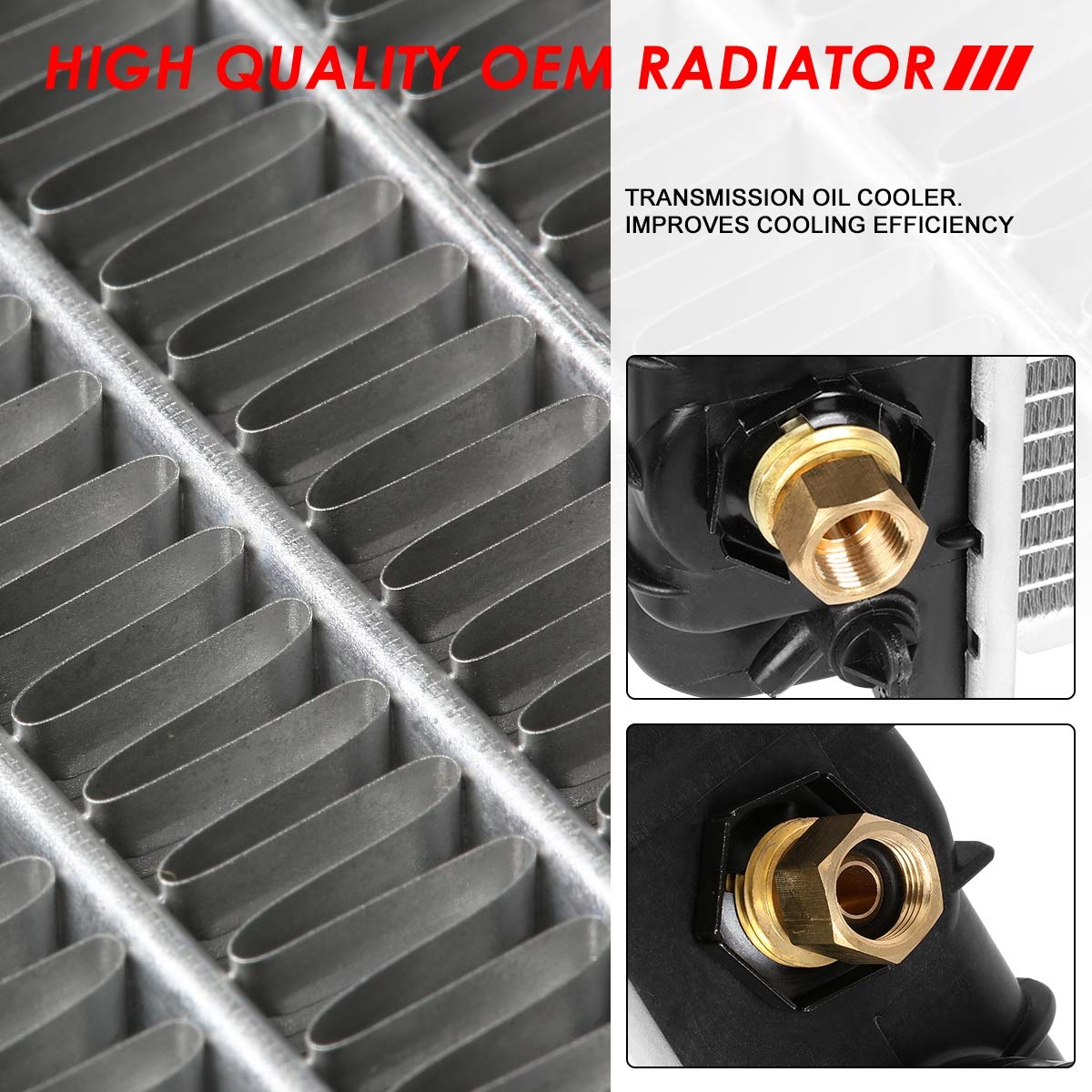 Auto Dynasty Radiator Compatible With 1996-1999 Chevy Gmc C/K 1500 2500 4.3L 5.0L At, Dpi 1790 Factory Style 1-Row Cooling Radia
