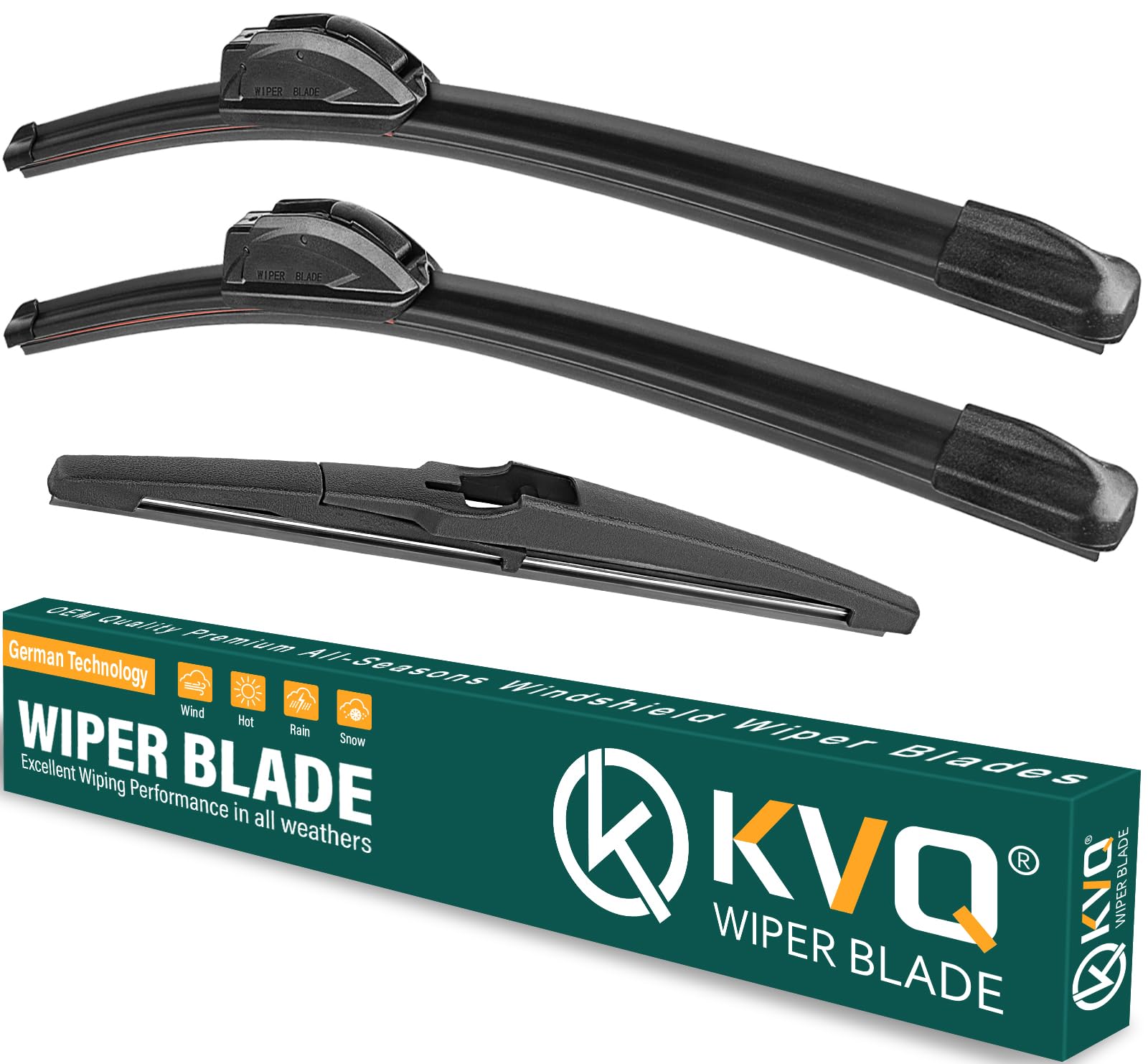 Kvq Windshield Wiper Blades Replacement For Chevy Chevrolet Spark 2016 2017 2018 2019 2020 2021 Original Factory Quality Front R
