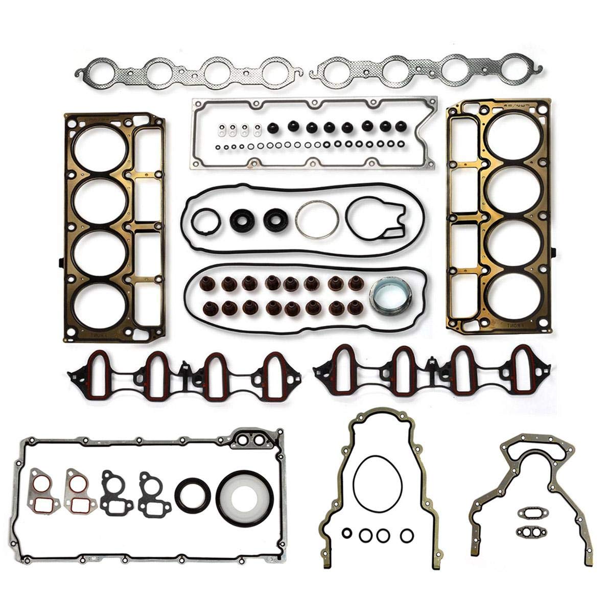 Vincos MLS Full Cylinder Engine Gasket Set HS26191PT-1 CS9284 Compatible with Avalanche/Suburban/Express/Savana 1500 5.3L Silver