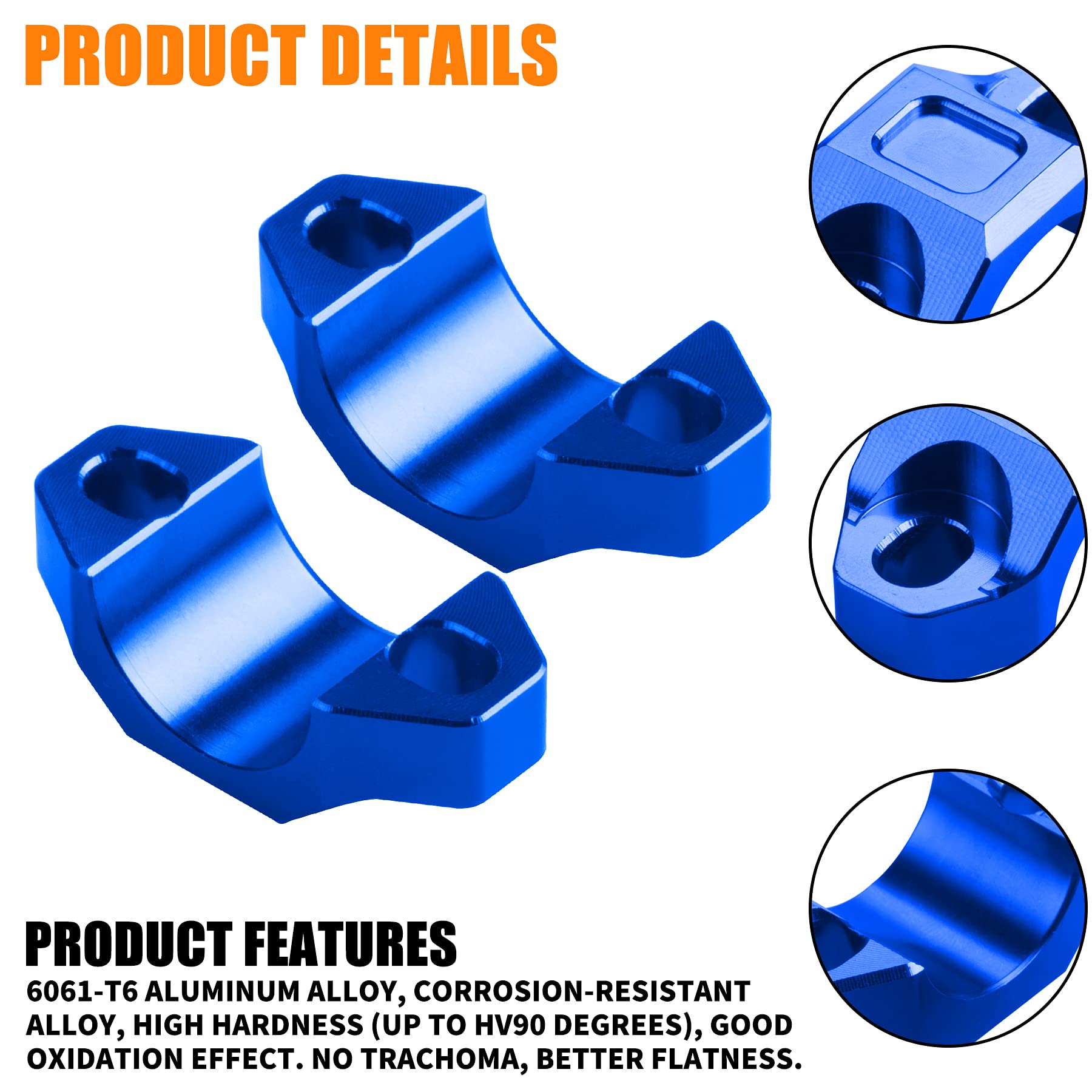 Oraevy Cnc Engine Kill Switch Mounting Backplate For 7/8'' Handlebars - Blue