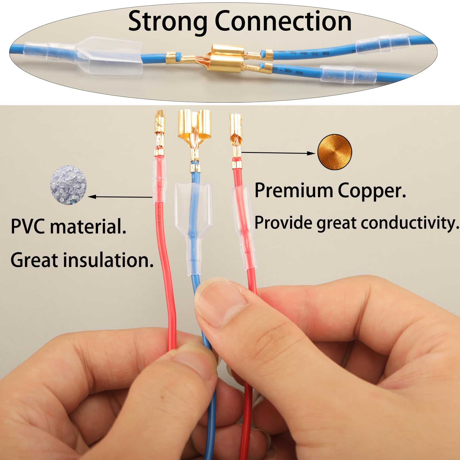 Feggizuli 320Pcs Double Bullet Wire Connectors, 3.9Mm 3.5Mm Male And Female Bullet Terminal Connectors With Insulation Sleeve, C