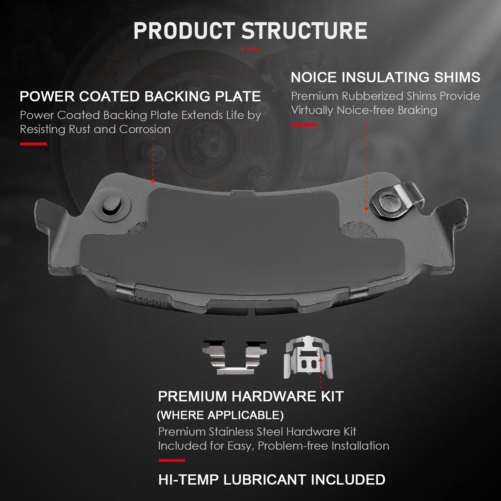 Cciyu D785 D792 Ceramic Front Rear Brake Pad Set Fit For Chevy Astro,Avalanche,1500,Silverado,1500 Hd,Suburban,1500,Tahoe,For Gm