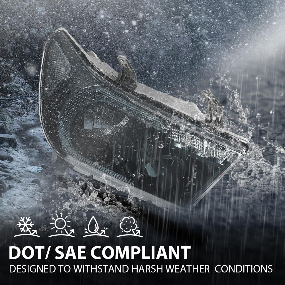 G-Plus Front Headlights Assembly Left And Right Side Compatible With Toyota Tundra 2007-2013/Fit For Toyota Sequoia 2008-2017, 8