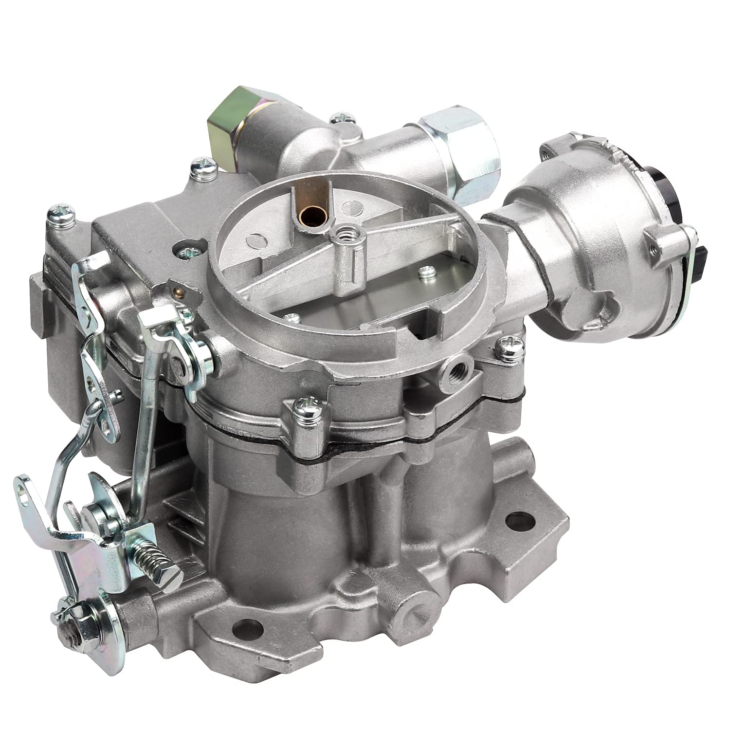 Marine Carburetor 2 Barrel Carb for Mercruiser Rochester Mercarb 3.0L 2.5L 4 CYL Engines with Electric Choke & Jets Gaskets Long
