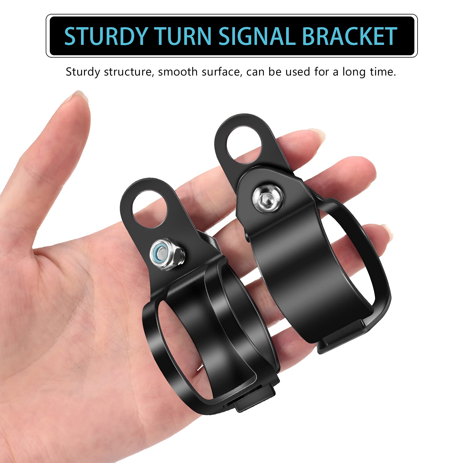 Frienda 2 Pairs Motorcycle Fork Indicator Brackets Metal Motorcycle Turn Signal Mount Brackets Turn Signal Light Indicator Brack