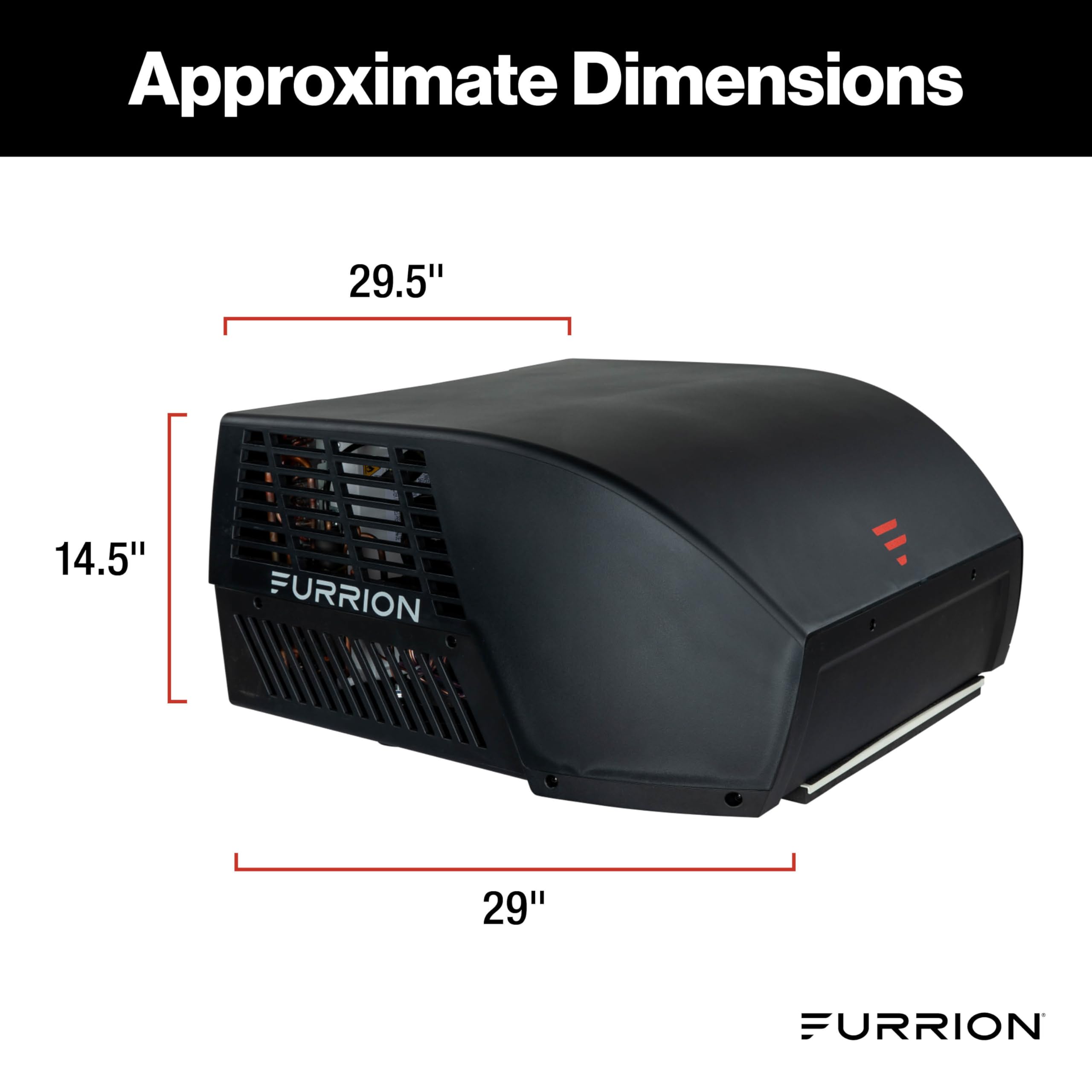 Furrion Chill Cube 18k BTU Variable Speed RV Rooftop Air Conditioner, Black, Ducted, R32 Refrigerant, Quiet High-Efficiency AC w