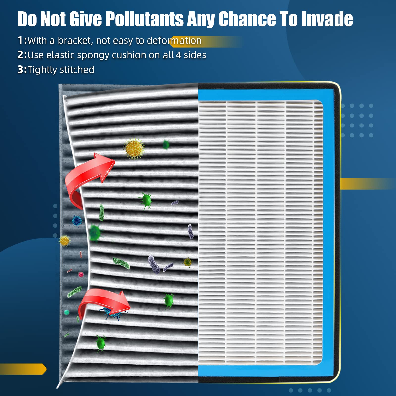 Hepa Cabin Air Filter Replacement Cf11182 Compatible With Honda Civic 2016-2022,Cr-V 2017-2022,Cr-Z 2011-2016,Fit 2009-2020,Hr-V