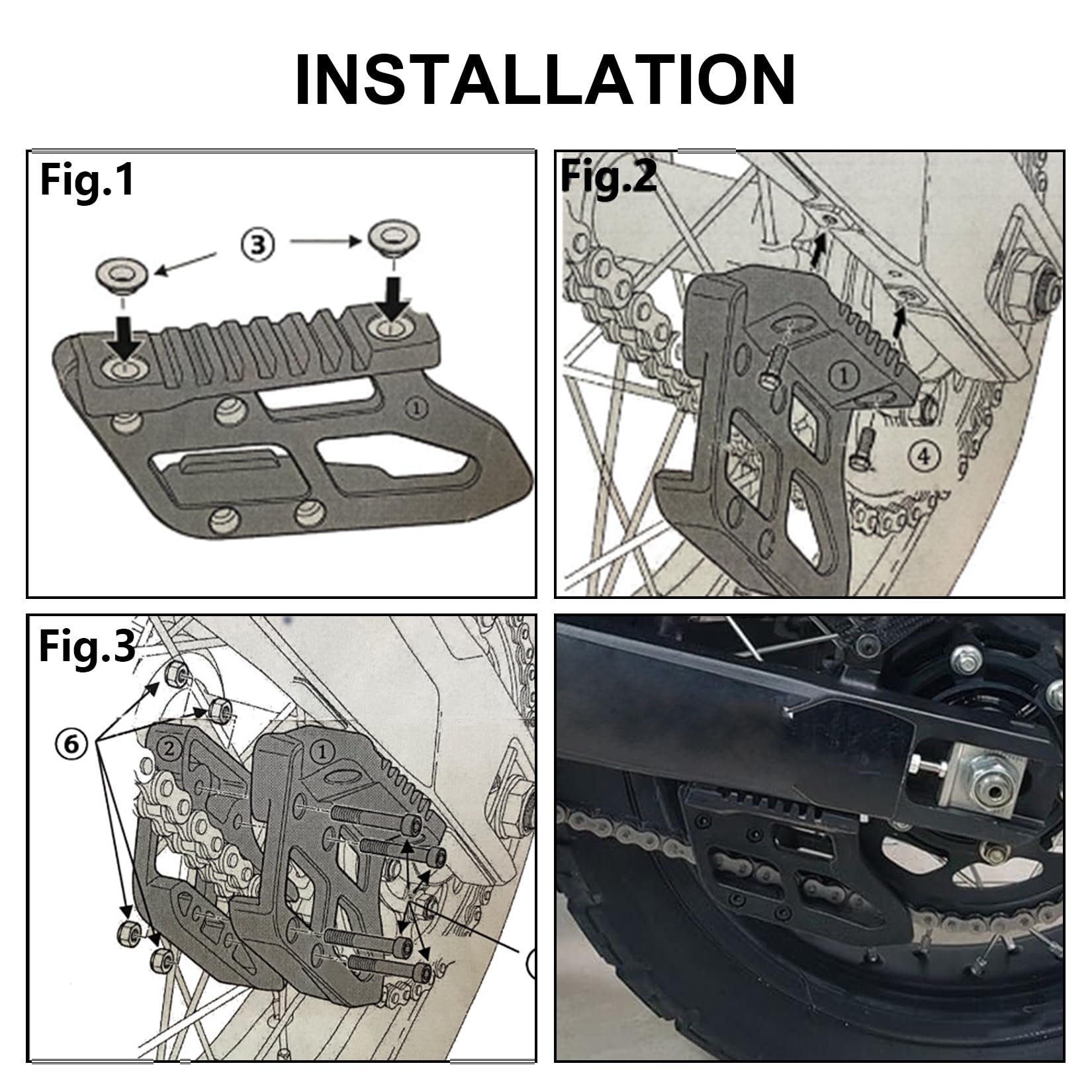 Chain Guide Guard for Tenere T700 - Motorcycle Protection Chain Guide Pulley Stabilizer Chain Case Chain Protector Accessories f
