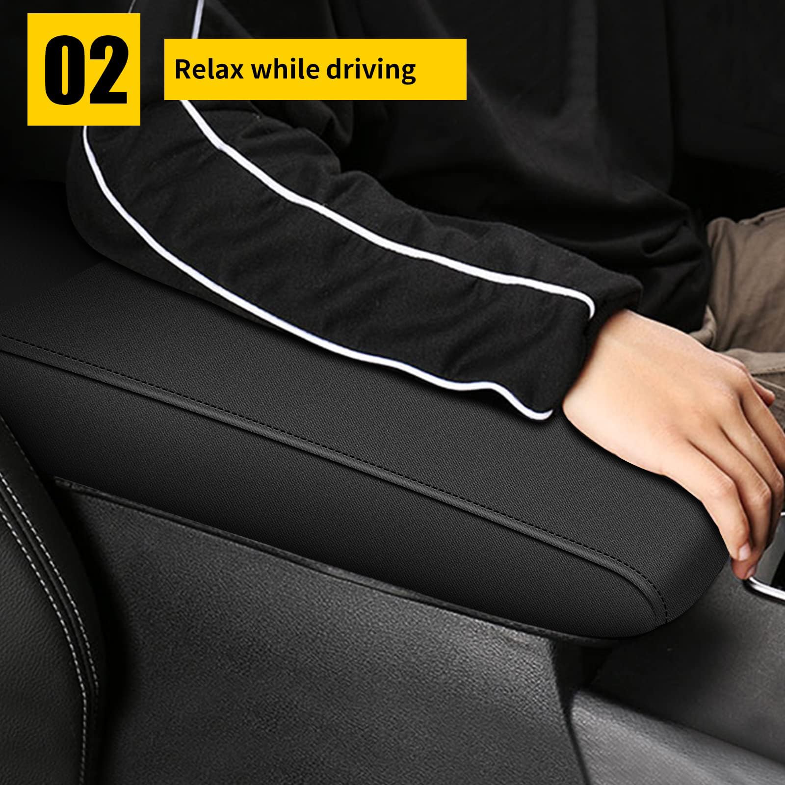 Aomsazto Center Console Neoprene Armrest Covers For 2013-2018 Nissan Altima Black