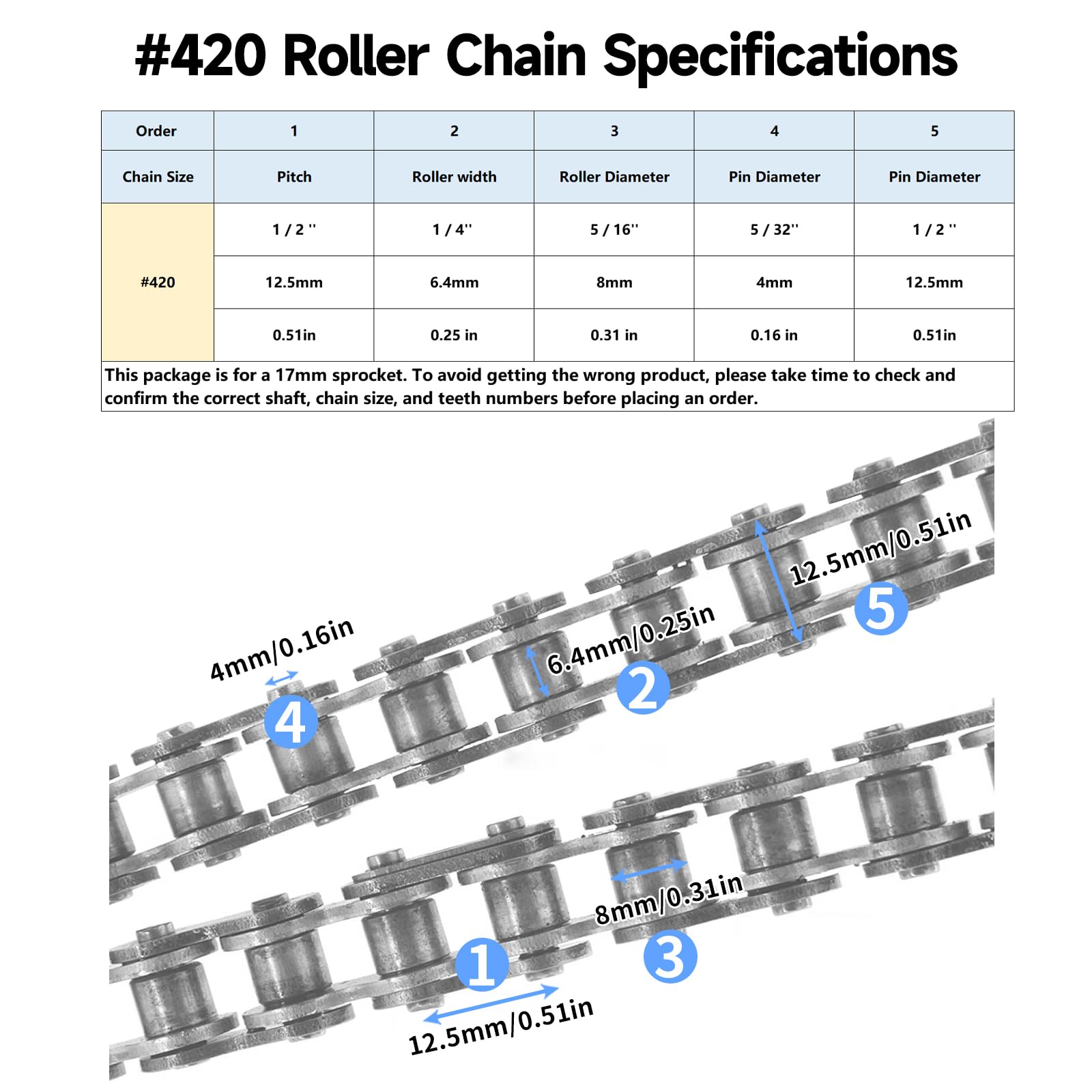 420 Chain Sprocket 13T Front Sprocket 17Mm Compatible With 50Cc 70Cc 90Cc 110Cc 125Cc 140Cc15Cc 160Cc Lifan Loncin Dirt Bike, At