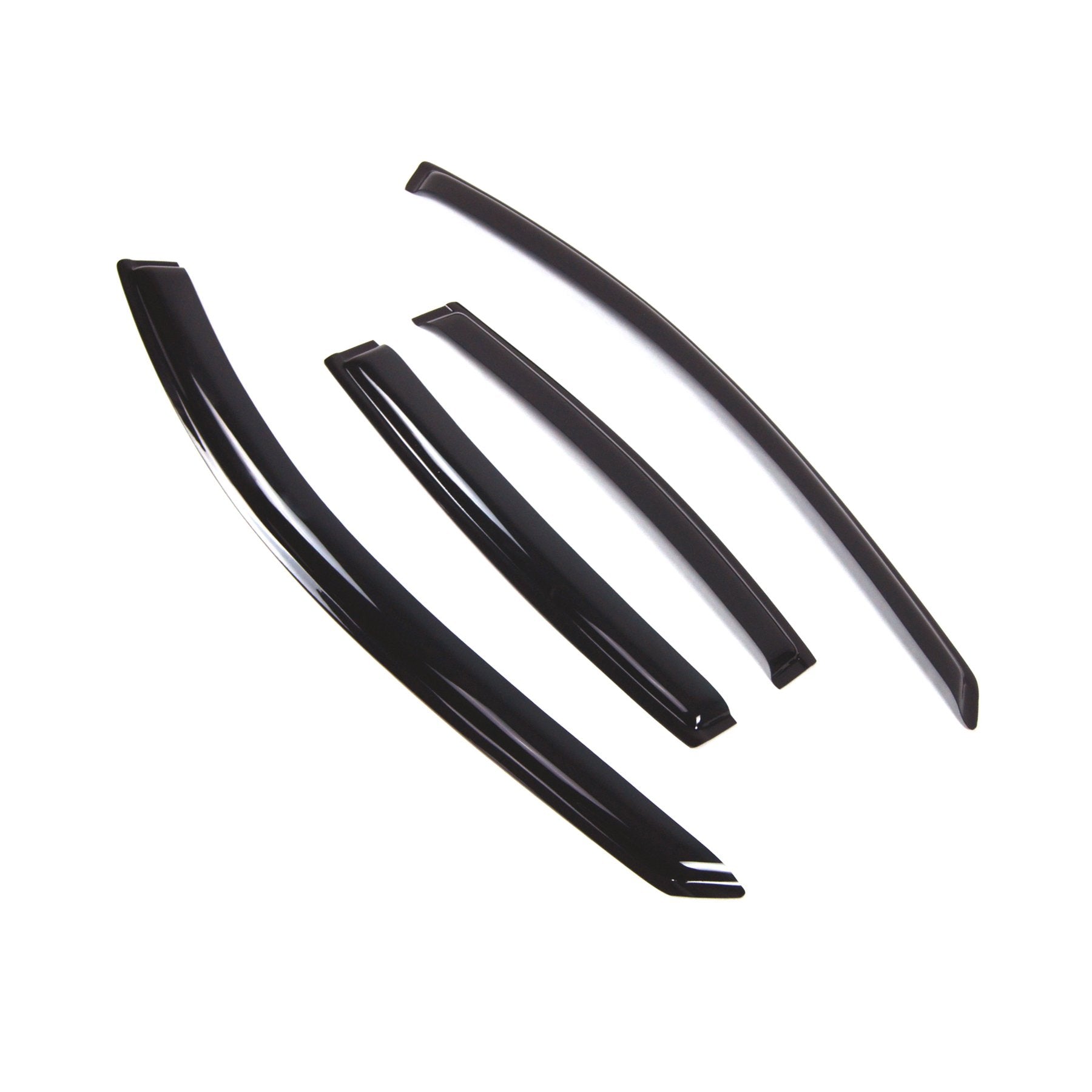 Tuningpros Window Visor Compatible With 2004-2008 Pontiac Grand Prix, Dgwv2-373 Outside Mount Deflector Rain Guard Dark Smoke, 4