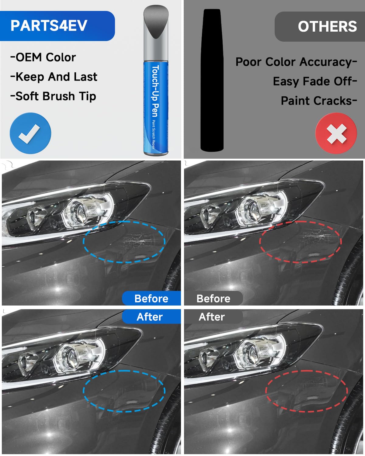 Touch Up Paint Compatible with Nissan Exact Match Touch Up Paint Car Scratch Repair (Boulder Gray Pearl(KBY))
