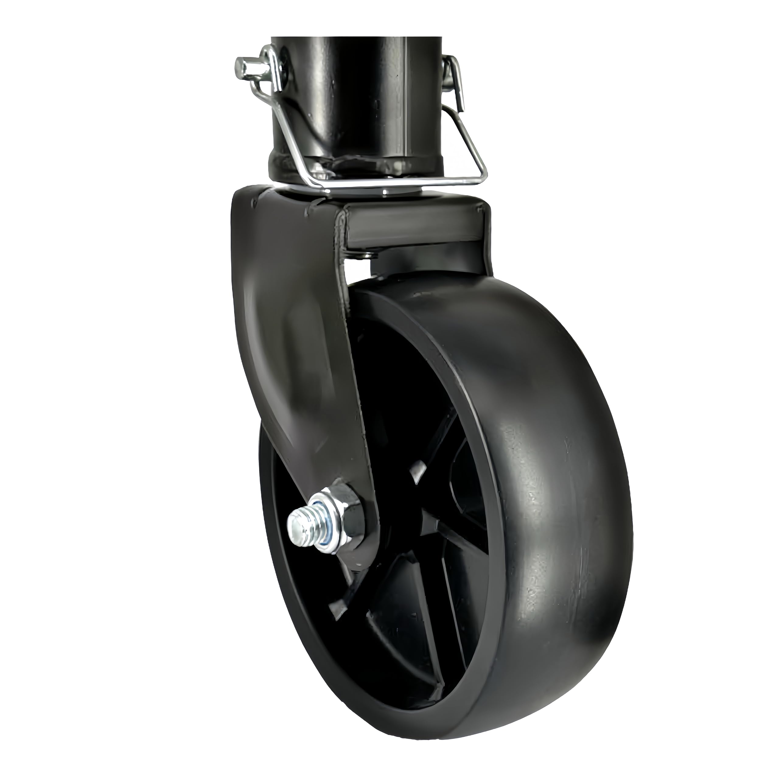 Rockane Black 6 ' ' Black Trailer Jack Swivel Caster Wheel Replacement, Heavy Duty 1200Lbs Capacity With Pin For Soft Ground Rol