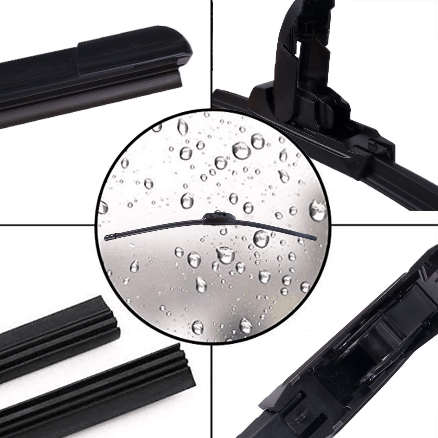 Windshield Wiper Blades Custom Fit For Toyota Highlander 2008-2019/Lexus Gx460 2012-2021 Black Car Rain Wipers Replacement For W