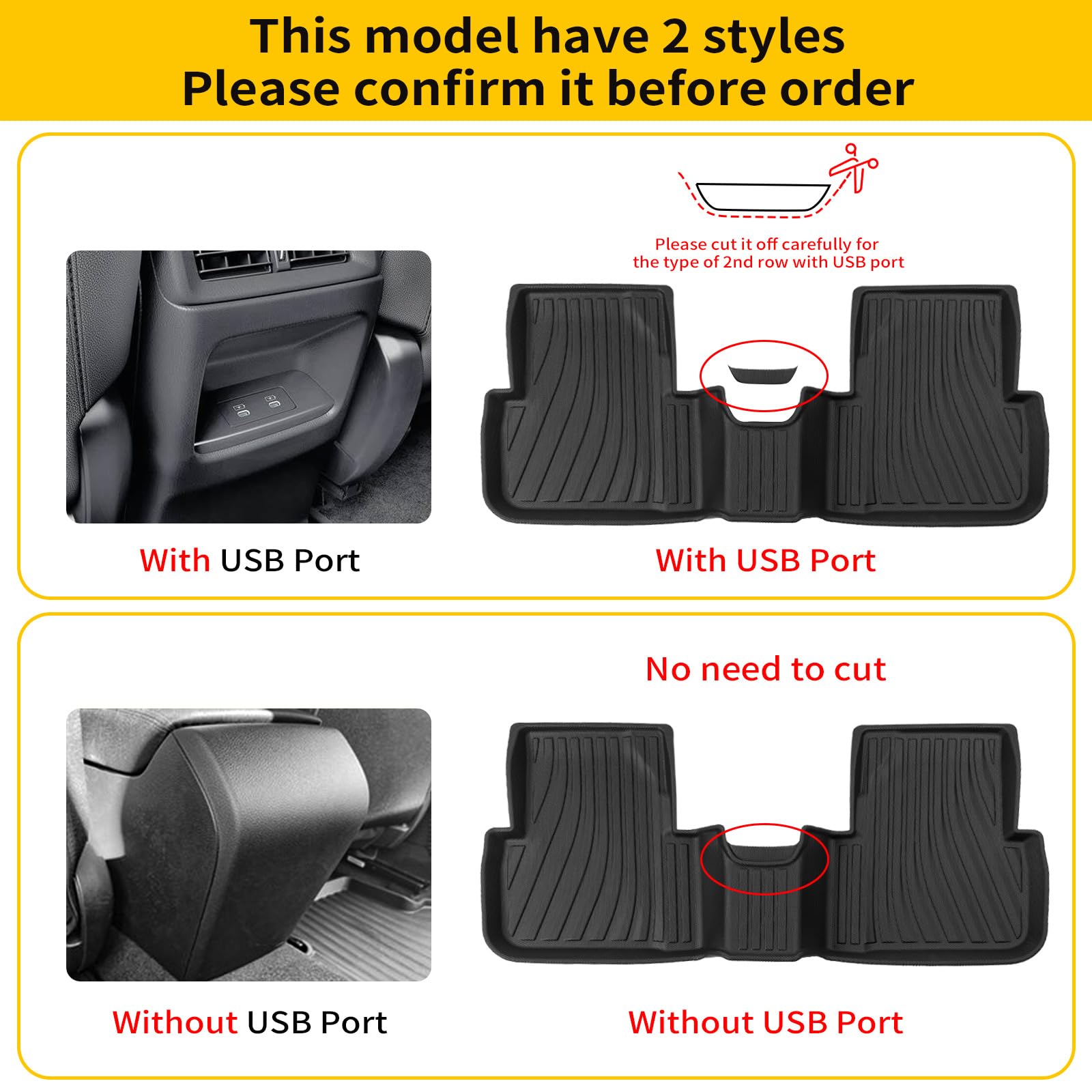 Maxzina Floor Mats Compatible with 2022-2025 Honda Civic Sedan (Not for Hatchback) Floor Mats Trunk Mat Cargo Mat Cargo Liner Al