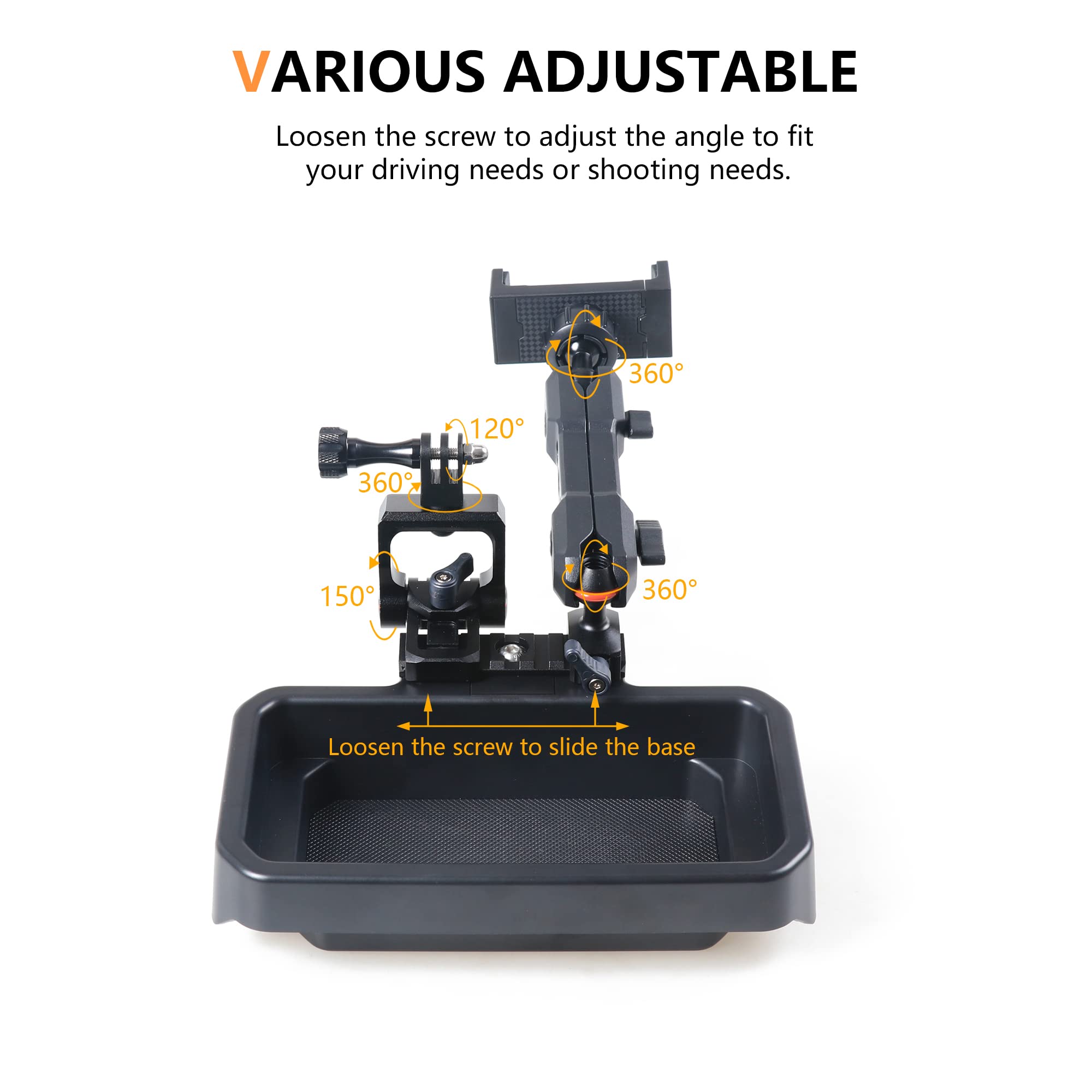 RERPRO Dash Phone Mount Holder Compatible with 2021 2022 2023 2024 2025 New Ford Bronco 2/4 Door Interior Accessories Center Con