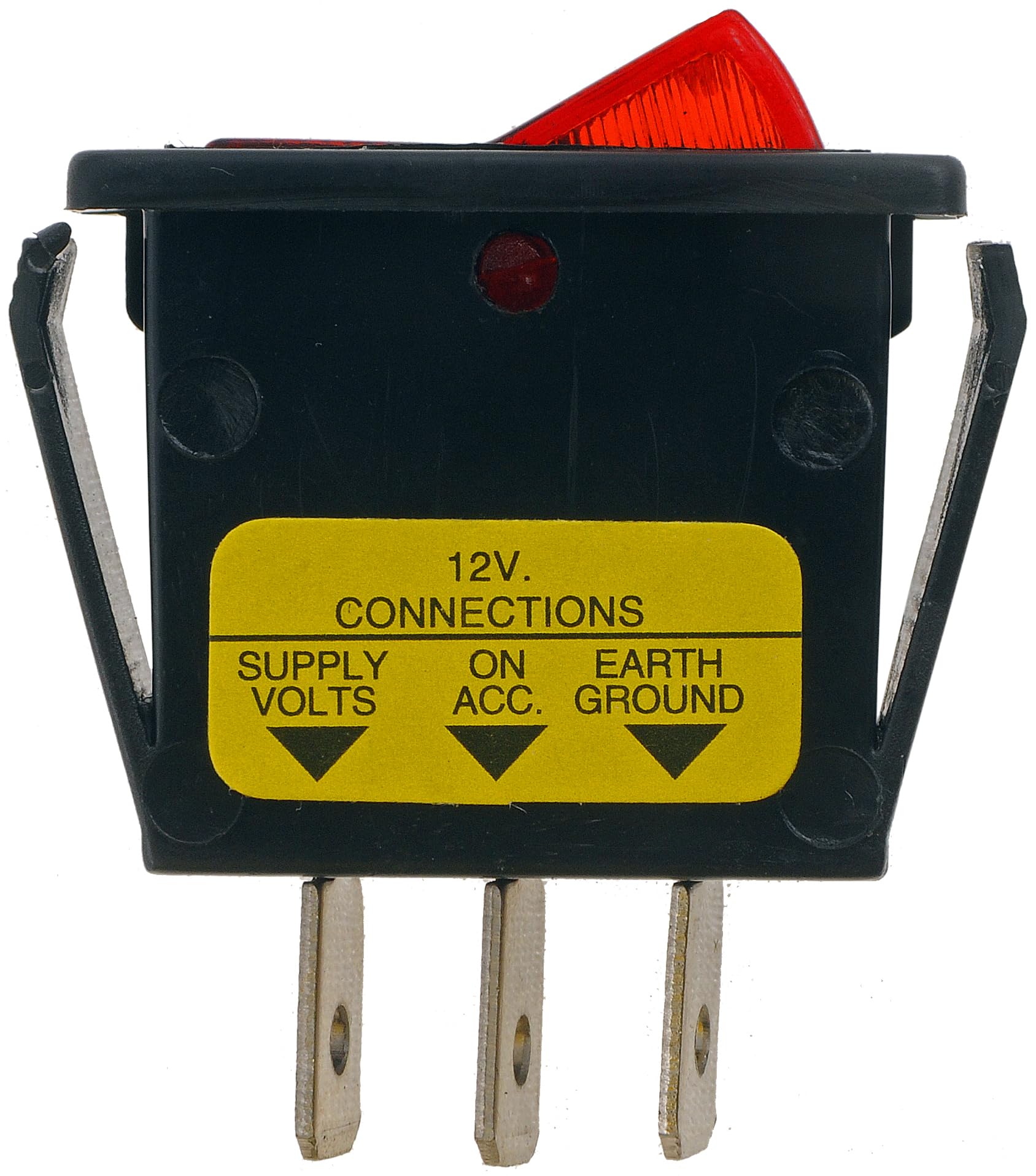 Dorman 85920 Electrical Switches - Rocker Switch - Rectangular Style - Red Glow Universal Fit