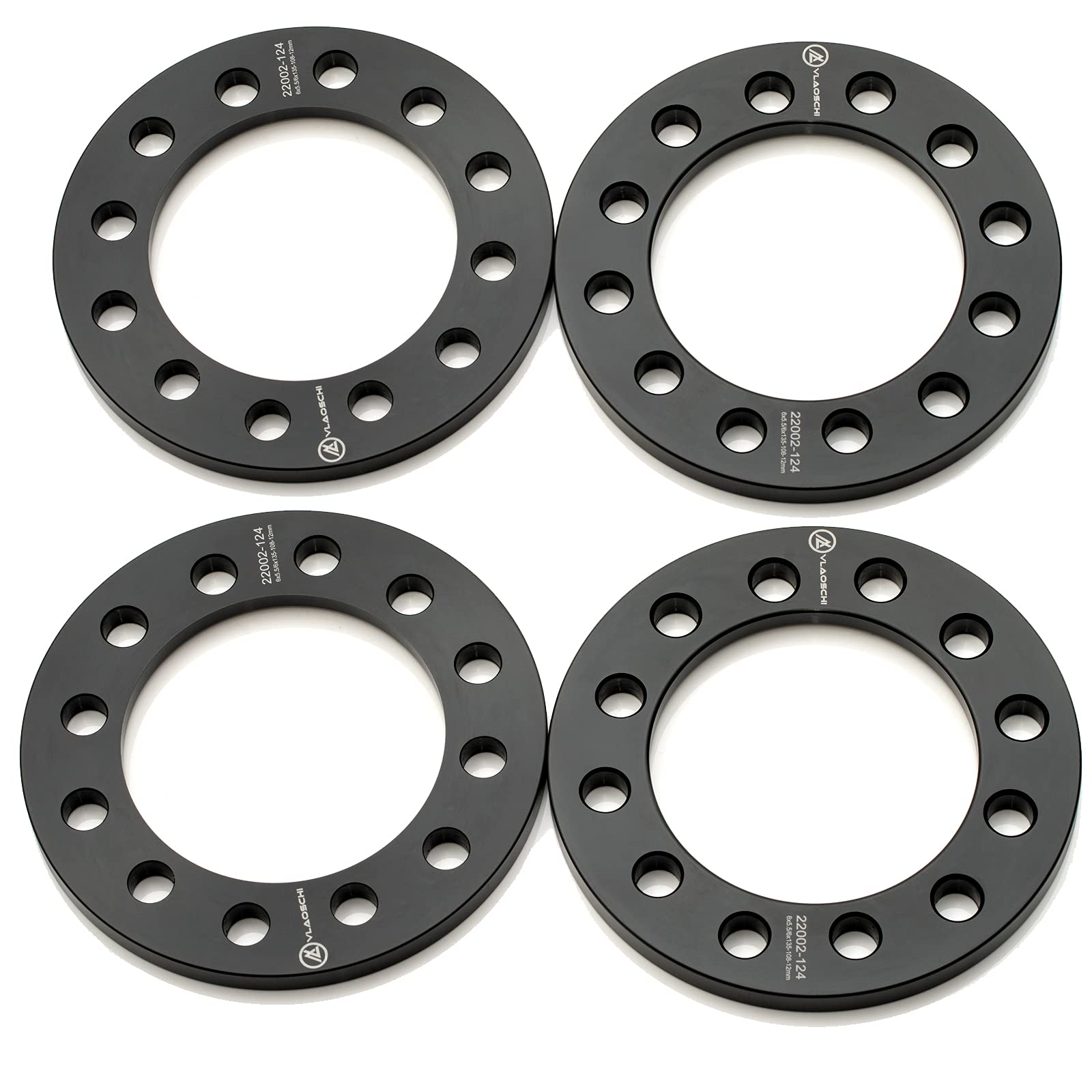 VLAOSCHI Black Forged 6x5 6x120 6x127 Wheel Spacers 1/2 Inch (12mm) Compatible with Chevy GMC 6 Lug for 2002-2009 Trailblazer | 